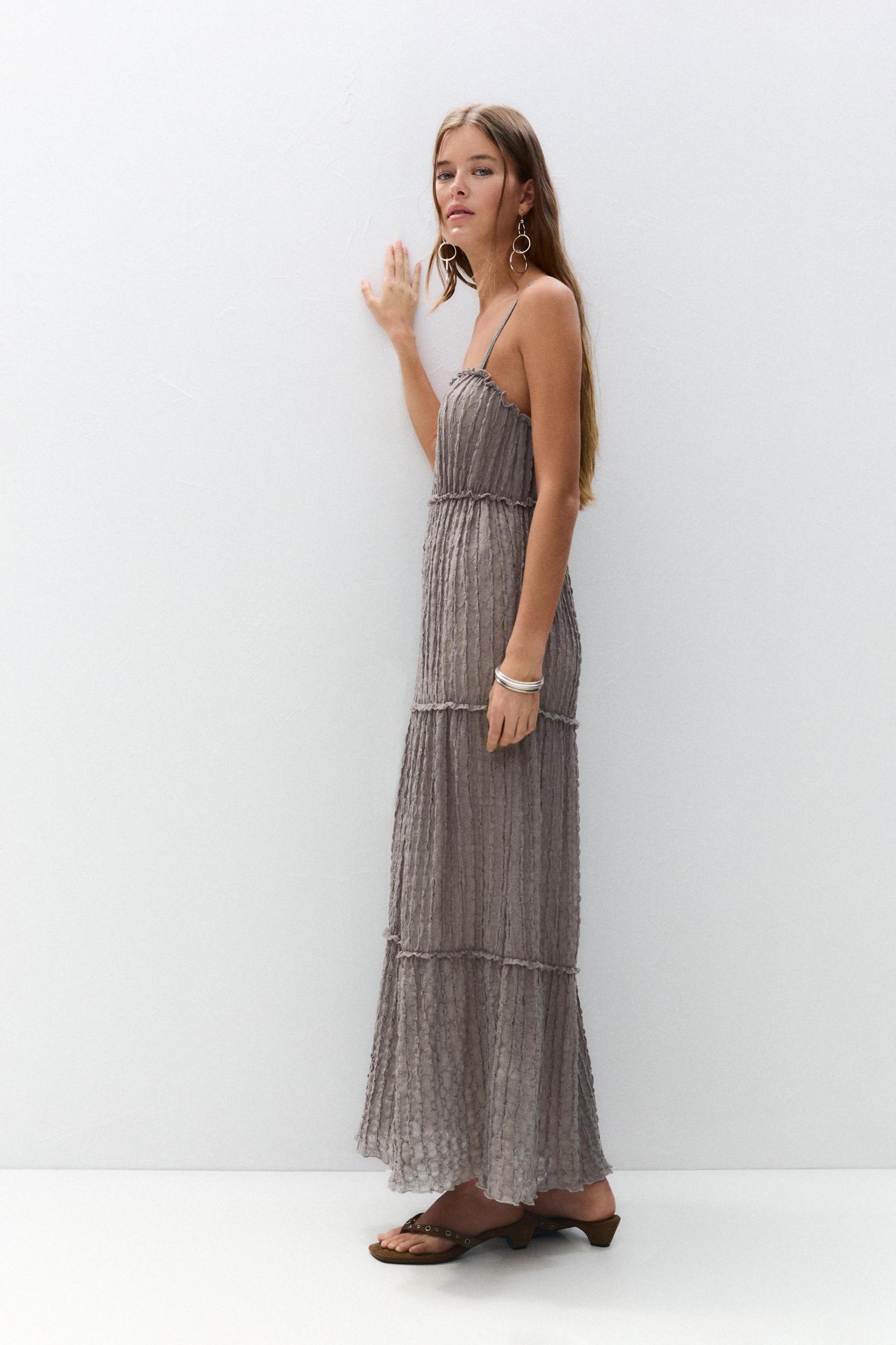 Paneled midi dress Product Image
