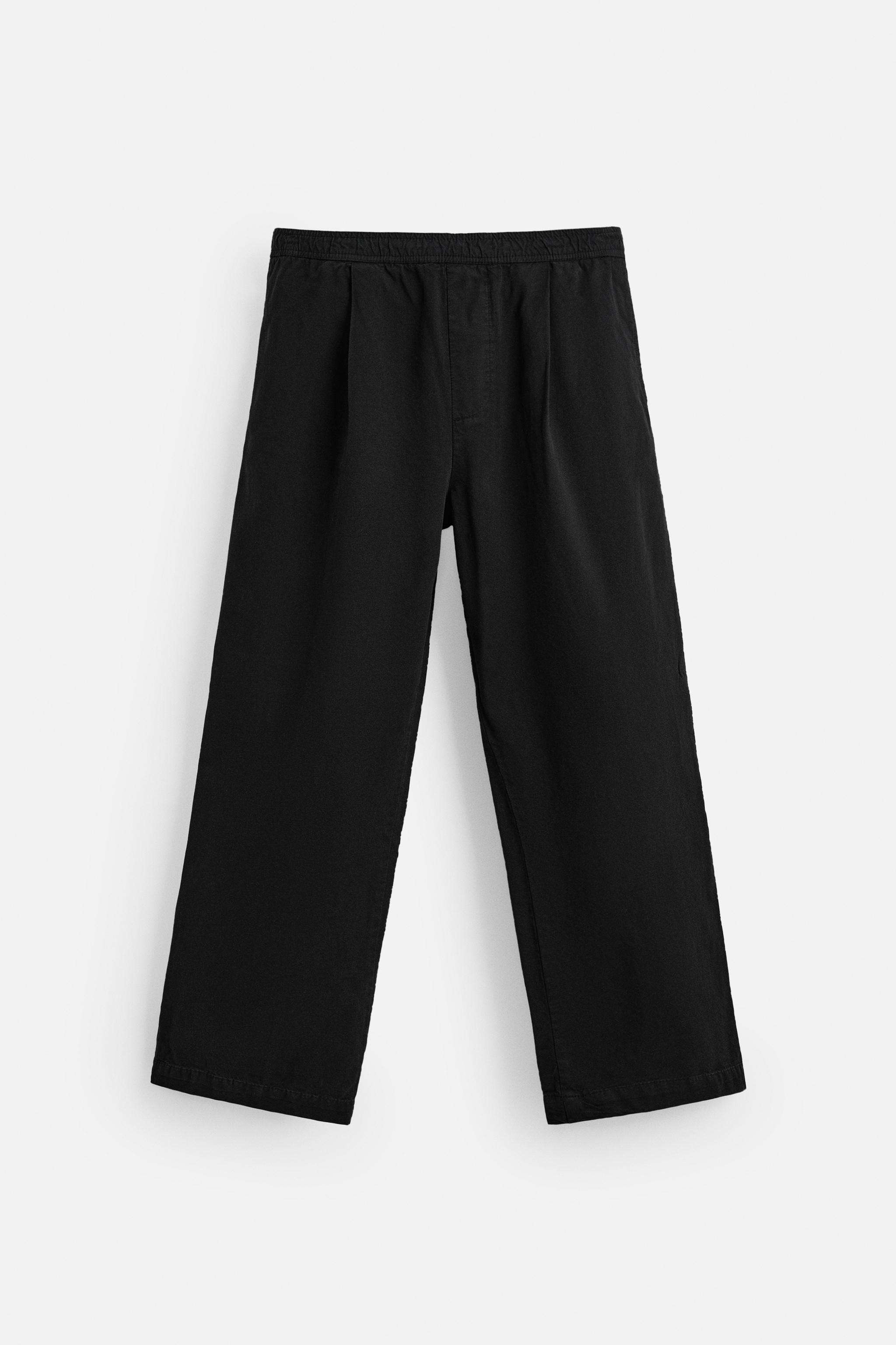 COTTON - LINEN PLEATED PANTS Product Image