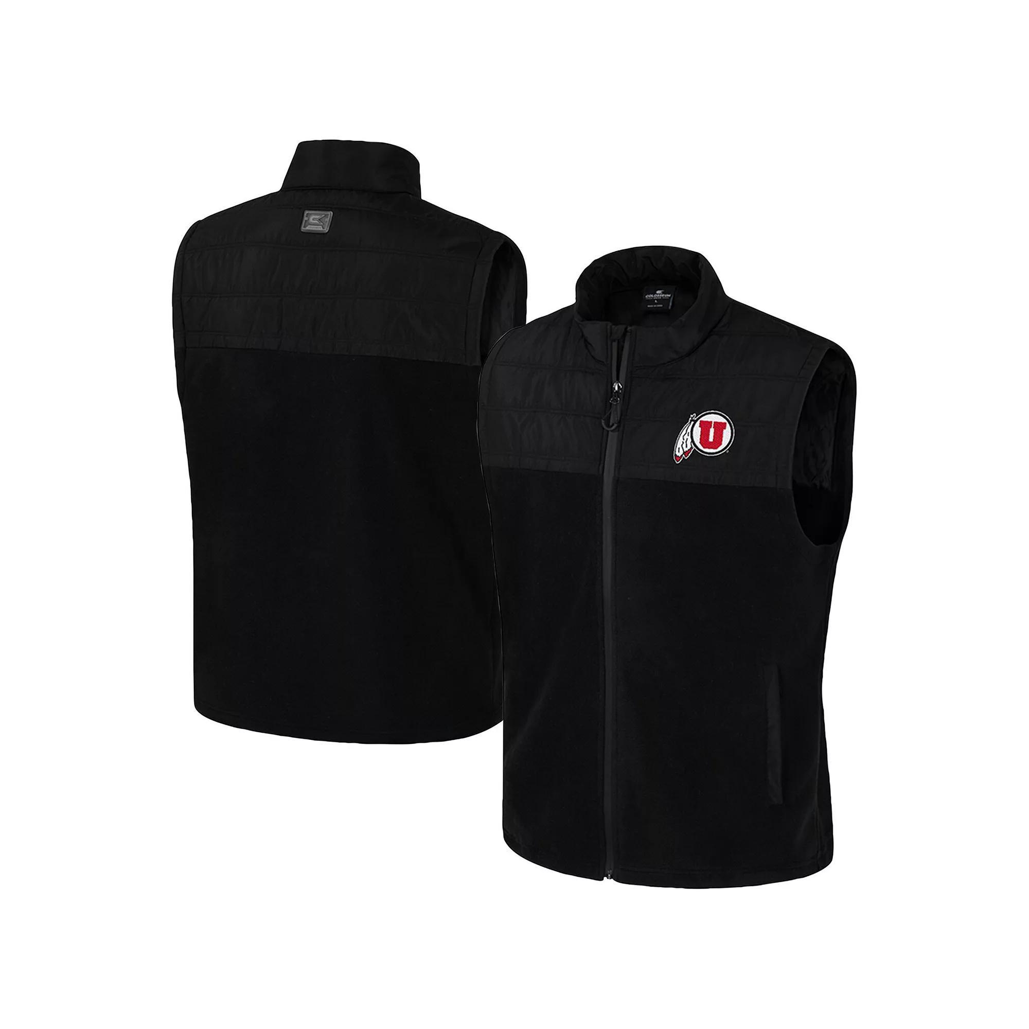 Men's Colosseum Black Air Force Falcons Block The Sun Full-Zip Vest,  Product Image