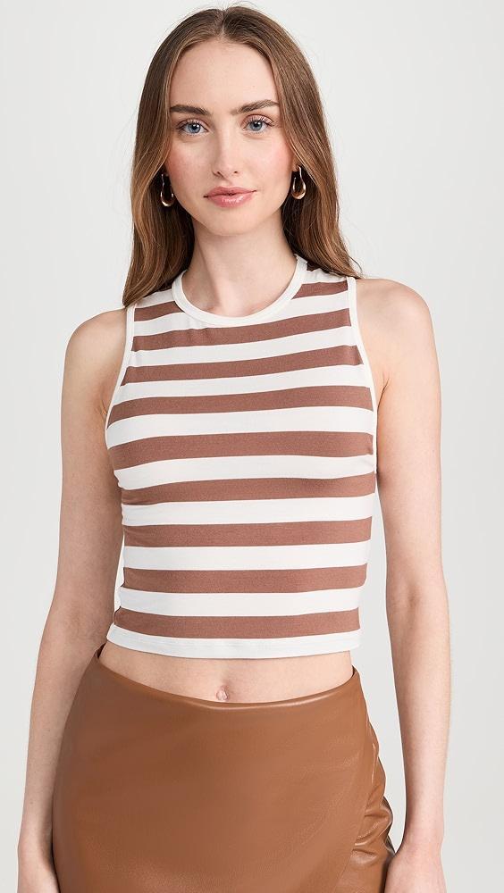 alice + olivia Andre Fitted Cropped Tank | Shopbop Product Image