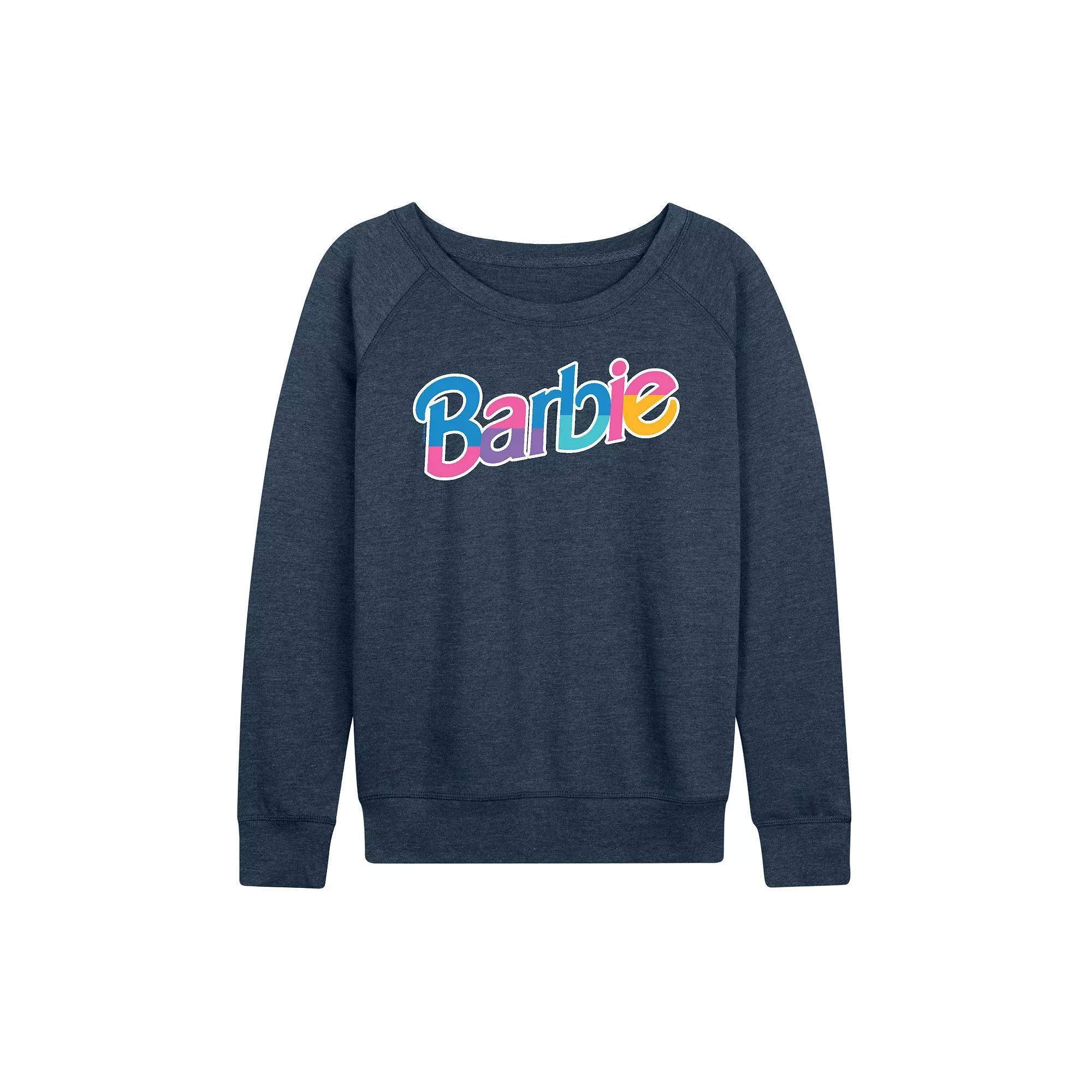 Women's Barbie® Dollhouse Logo French Terry Long Sleeve Tee, Girl's,  Product Image