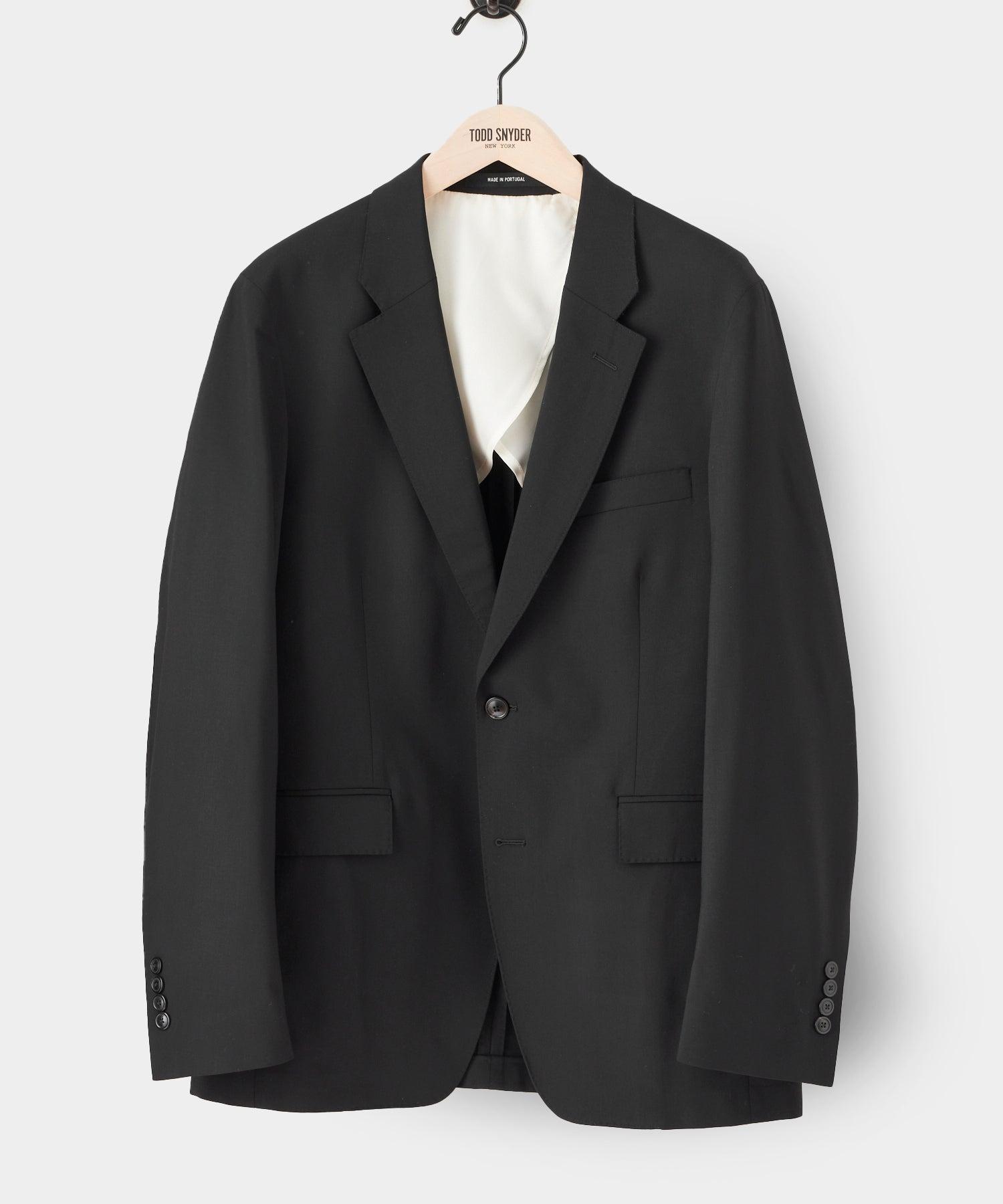 Italian Tropical Wool Sutton Suit Jacket in Black Product Image