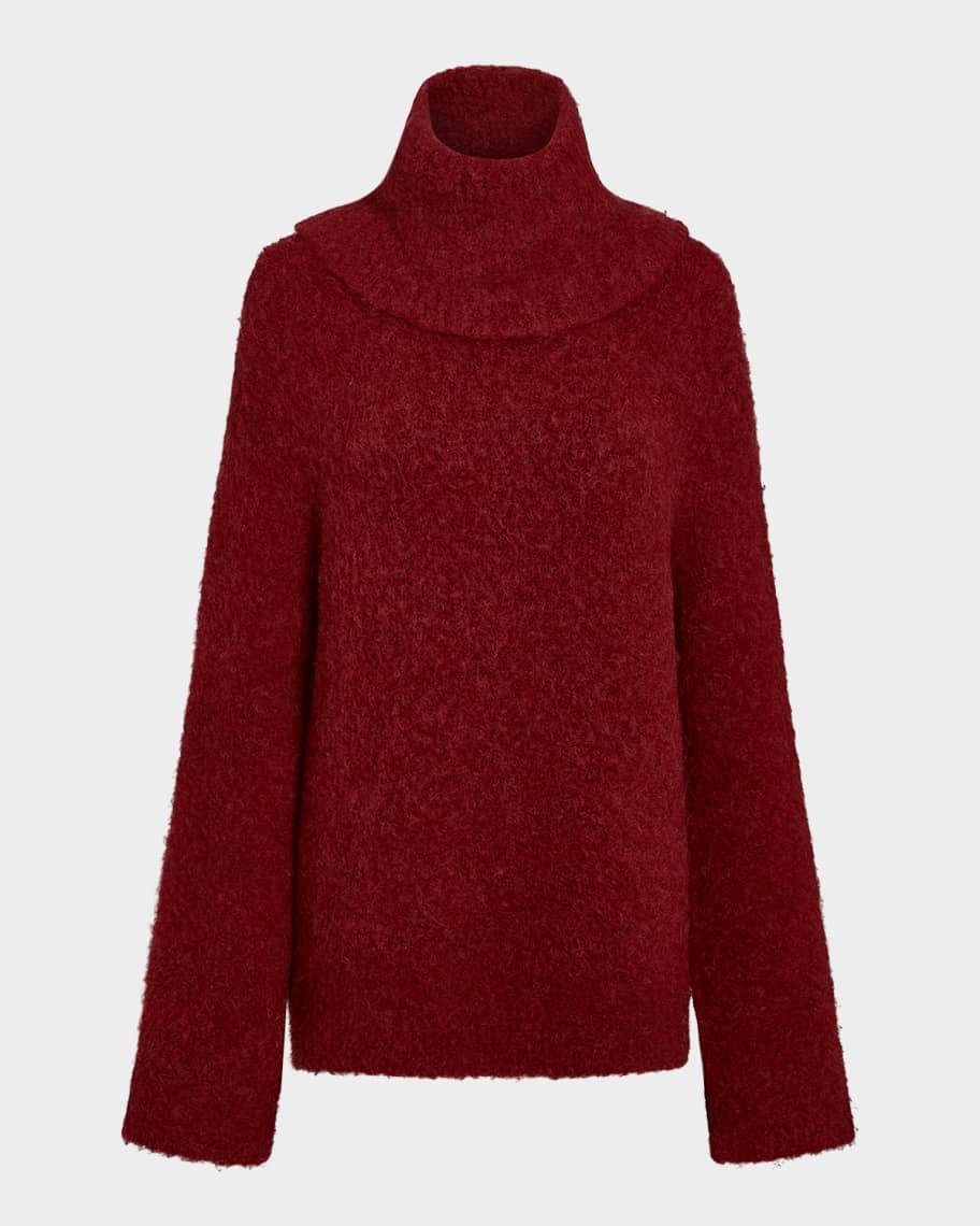 Boucle Turtleneck Tunic Sweater Product Image