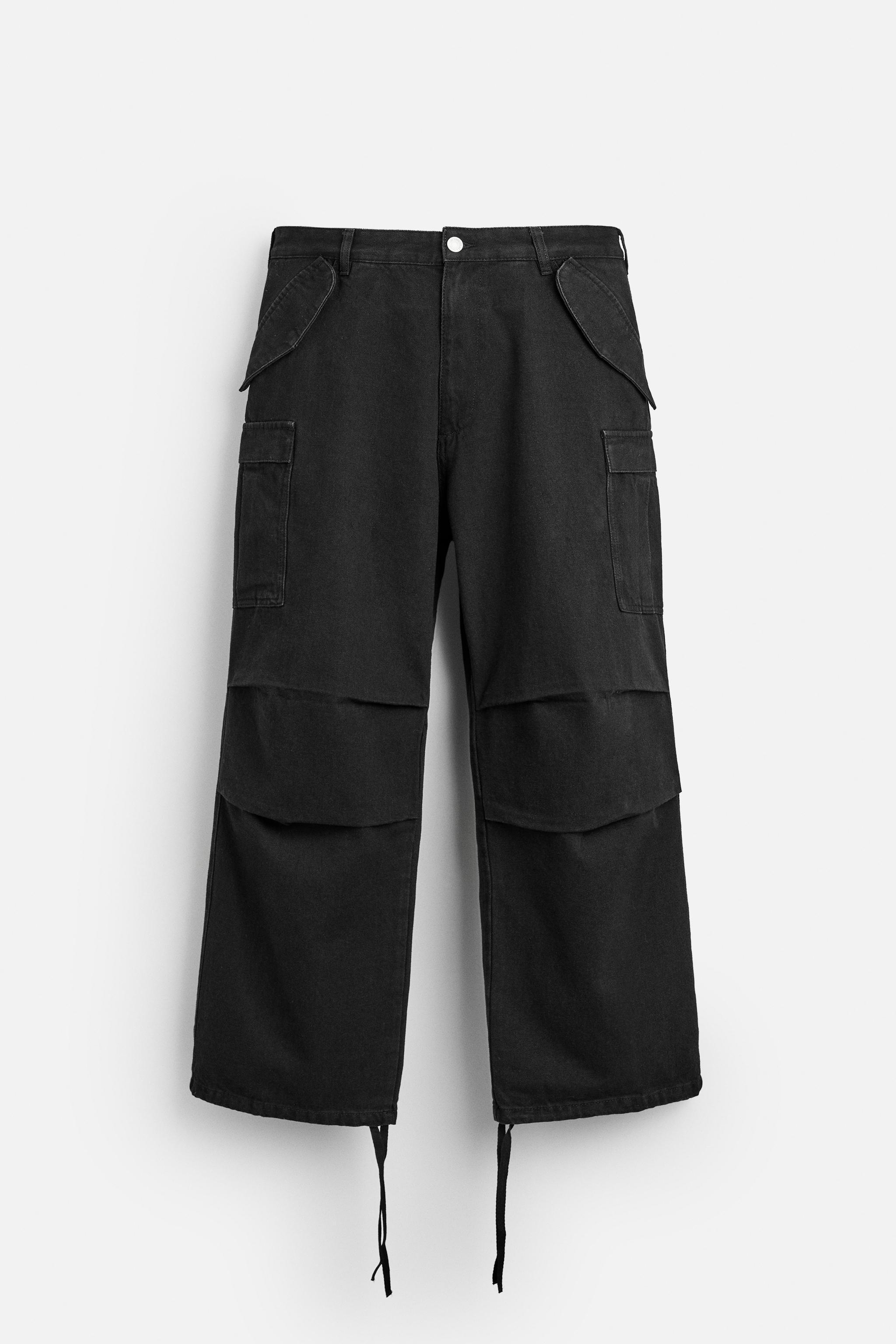 BAGGY FIT DENIM CARGO PANTS Product Image