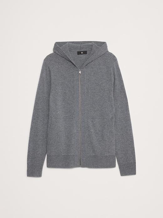 Wool-Cashmere Sweater Hoodie Product Image