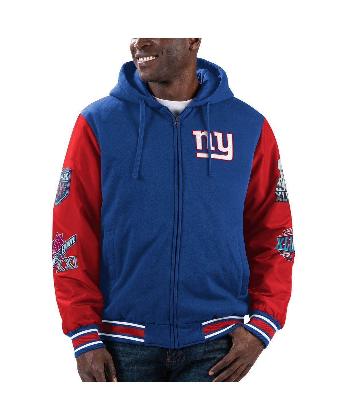 Mens G-III Sports by Carl Banks Royal/Red New York Giants Player Option Full-Zip Hoodie Product Image