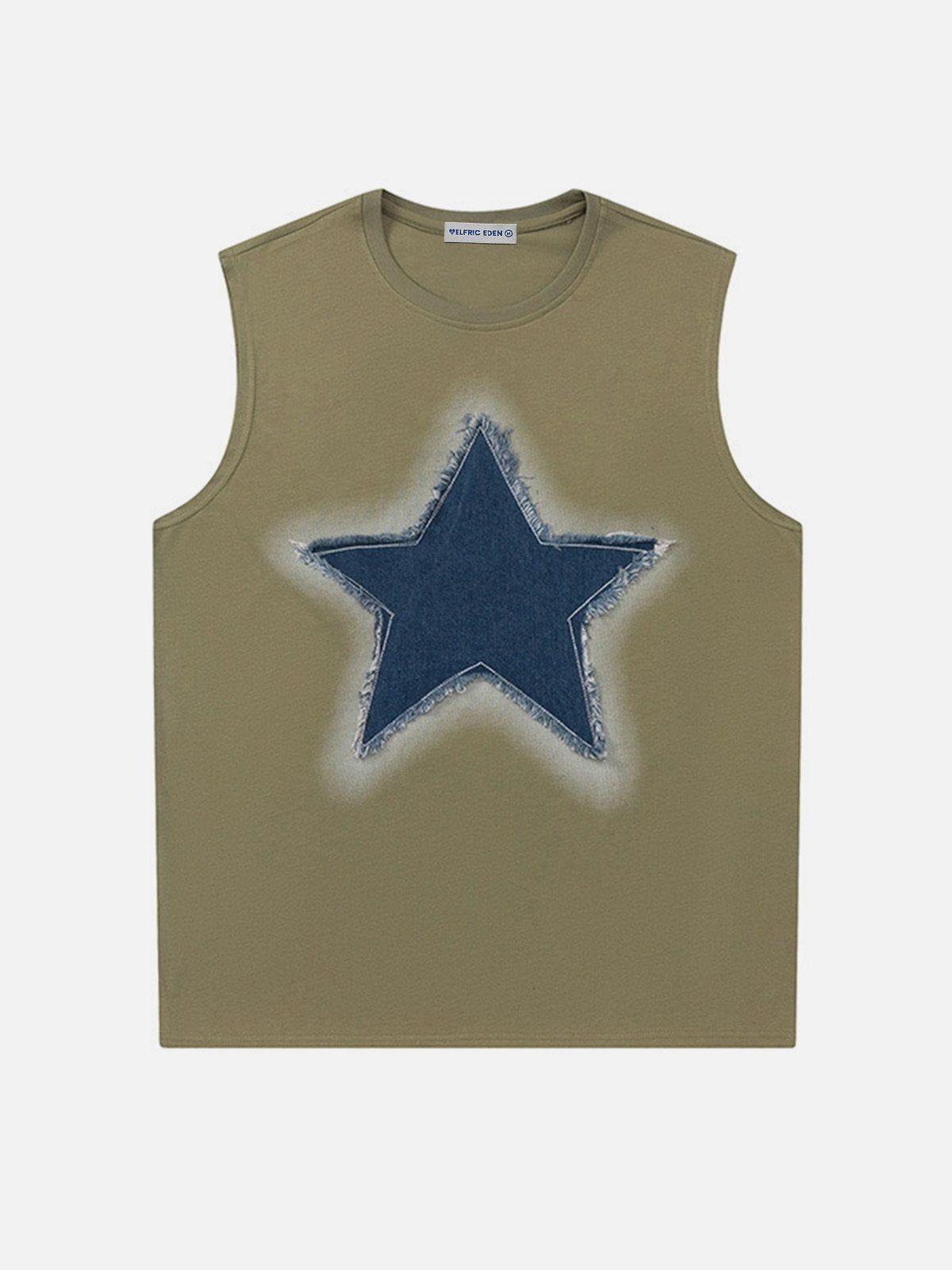 Aelfric Eden Denim Star Tank Top Product Image