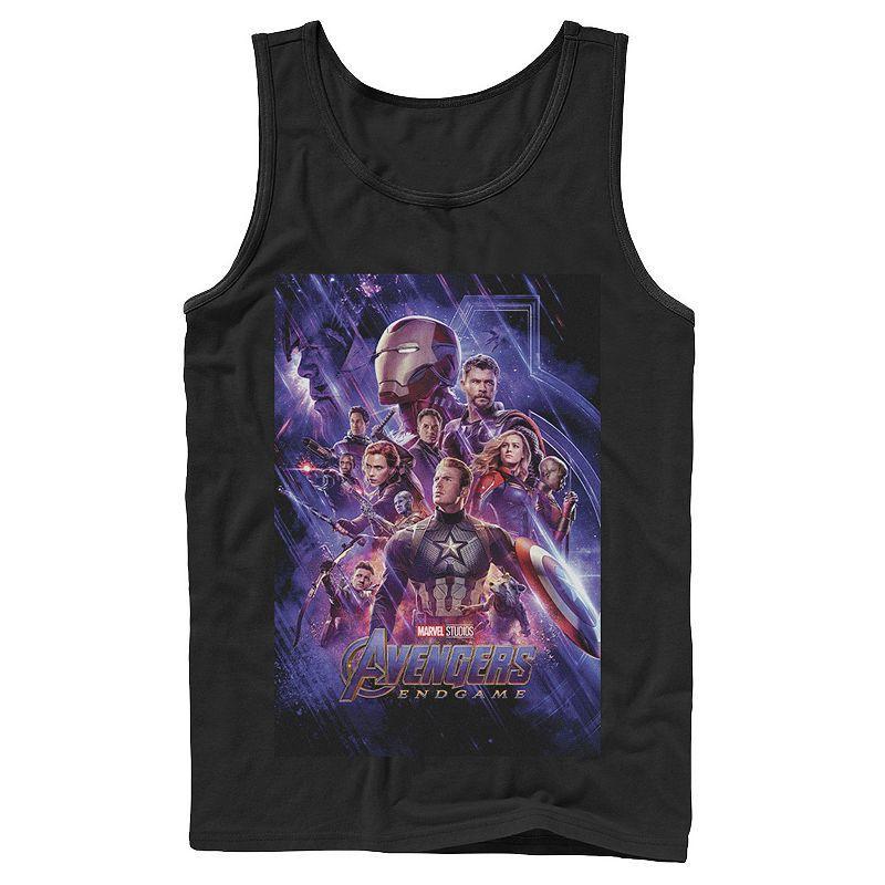 Men's Marvel Studios Avengers Endgame Space Group Shot Poster Tank Top, Size: XL, Black Product Image