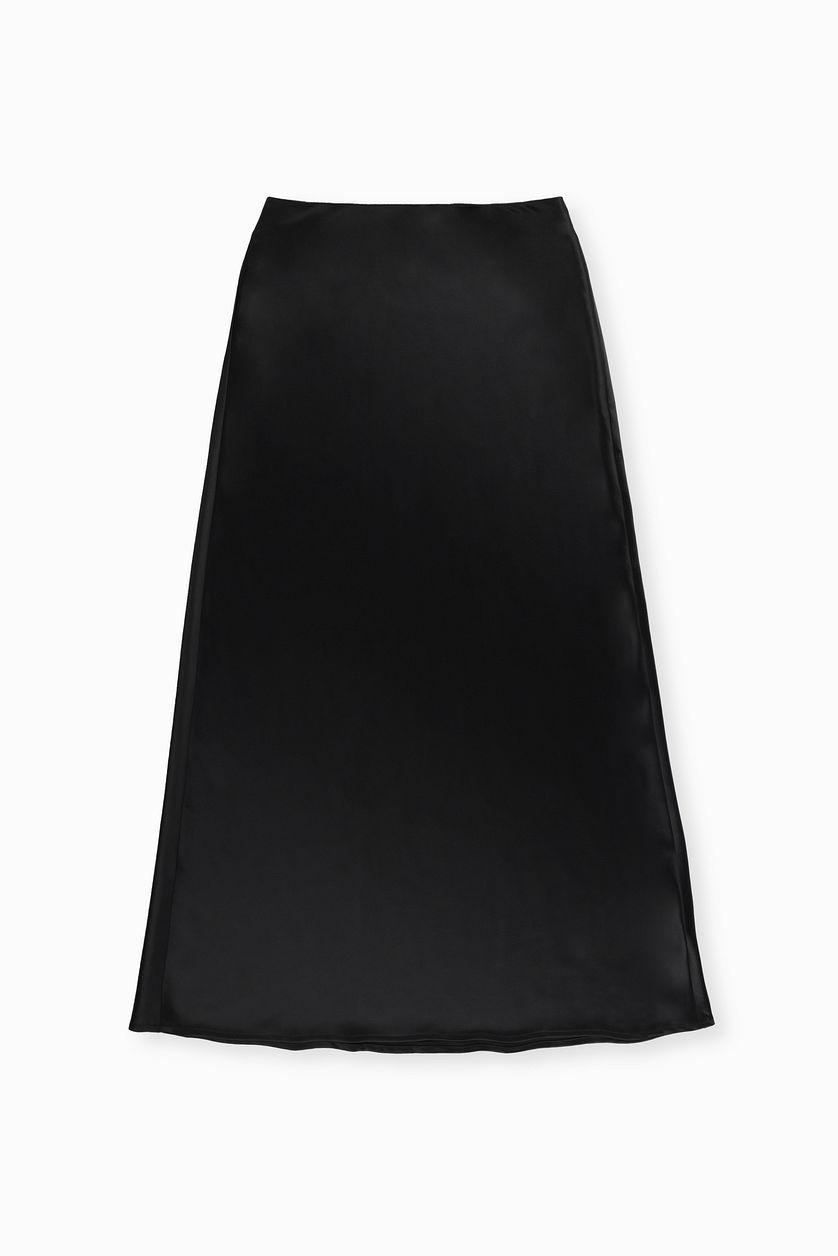 Satin Midi Skirt Product Image