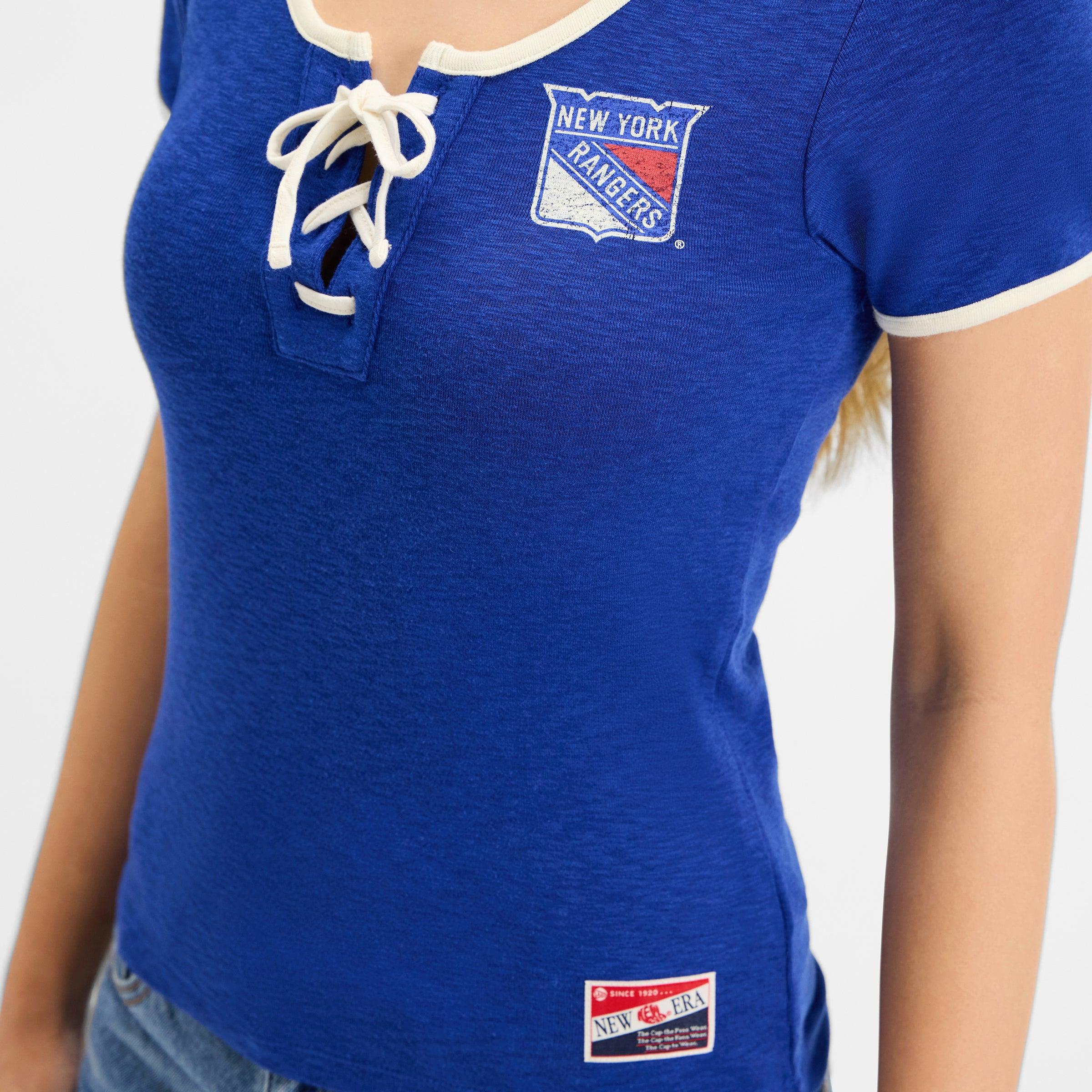 New York Rangers Throwback Tie Women's T-Shirt Female Product Image