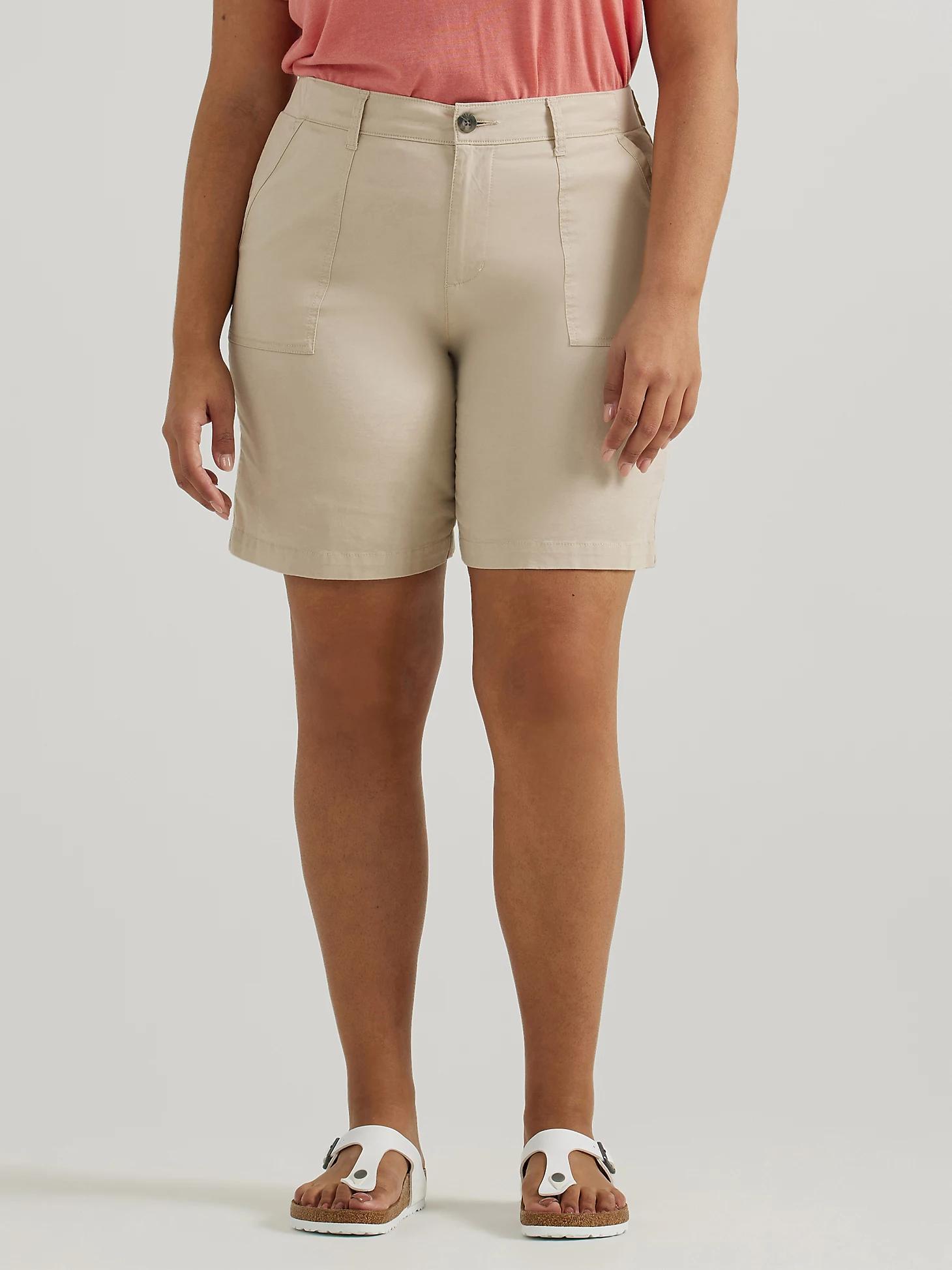 Women's Ultra Lux Comfort with Flex-To-Go Relaxed Fit Utility Bermuda (Plus) | Women's Shorts | Lee® Product Image