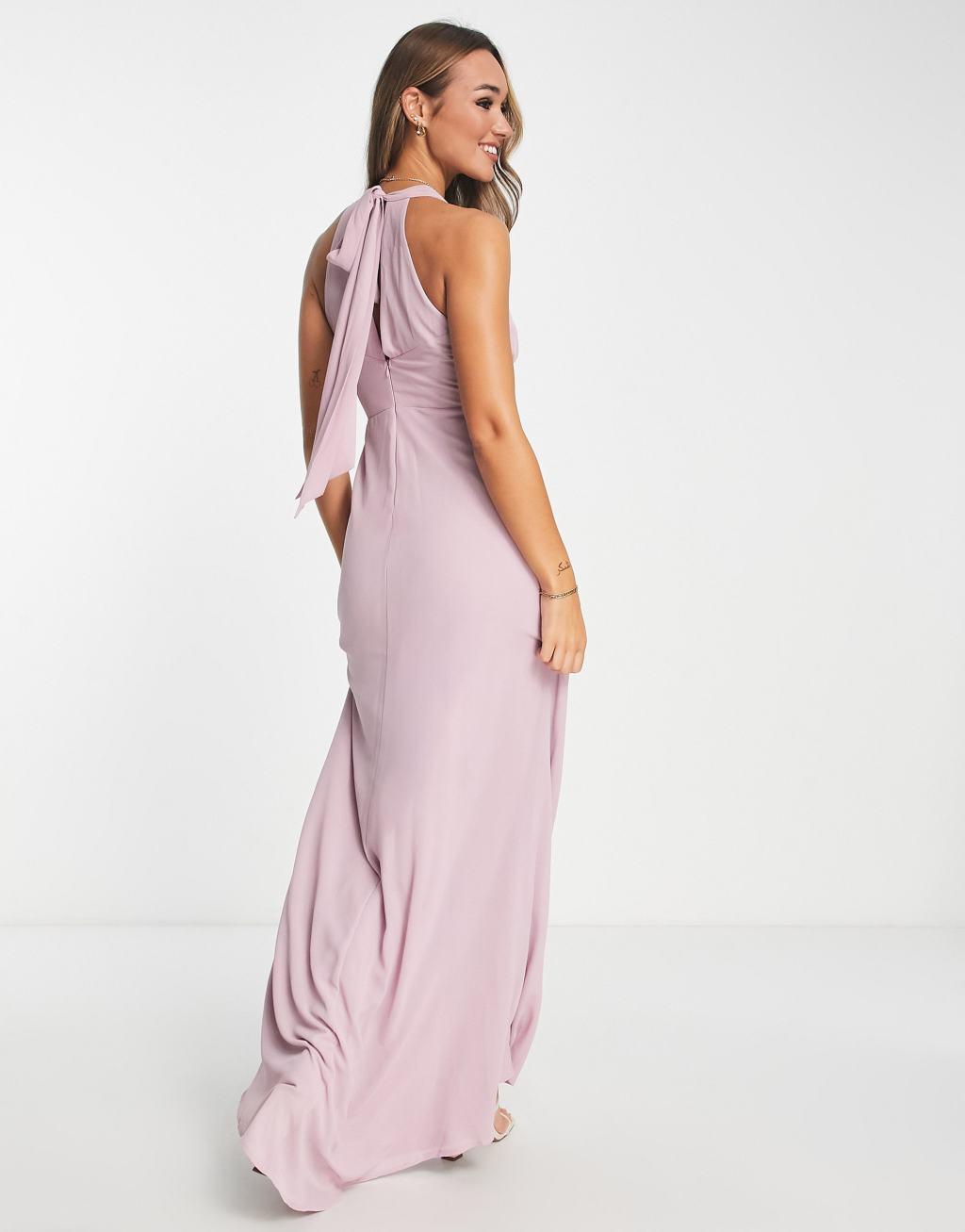 TFNC Bridesmaid halter maxi dress Product Image