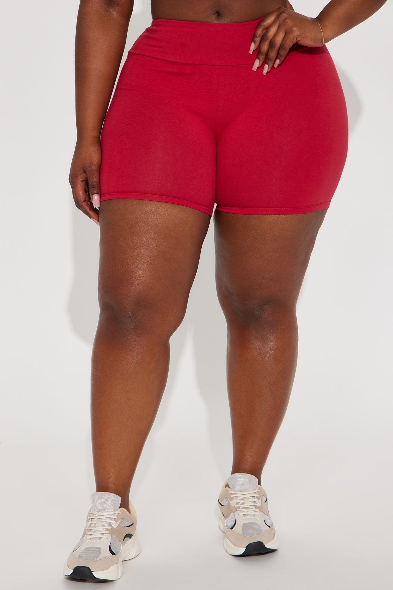 Hailey Biker Shorts - Red Product Image