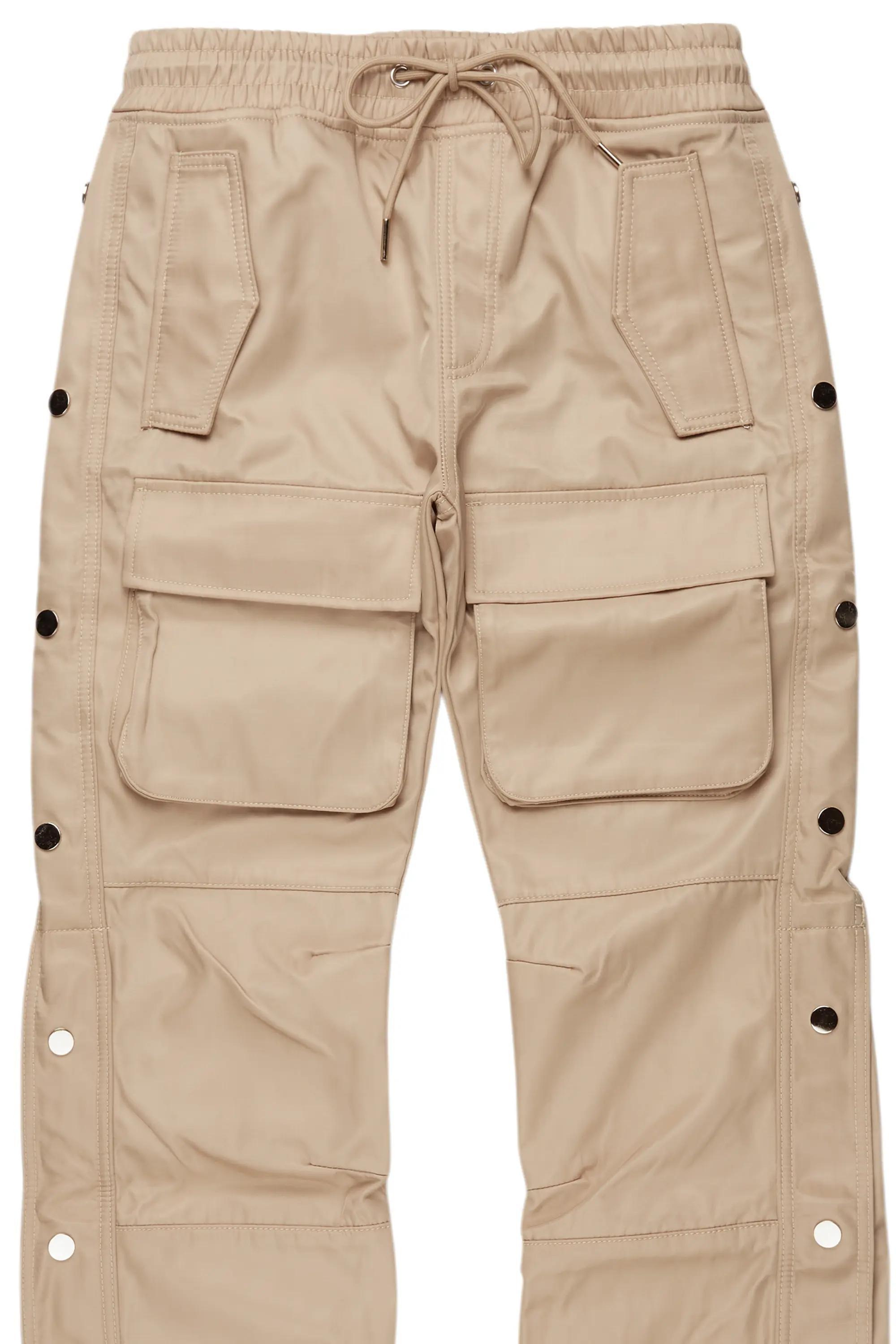 Yuri Beige Nylon Pants Male Product Image