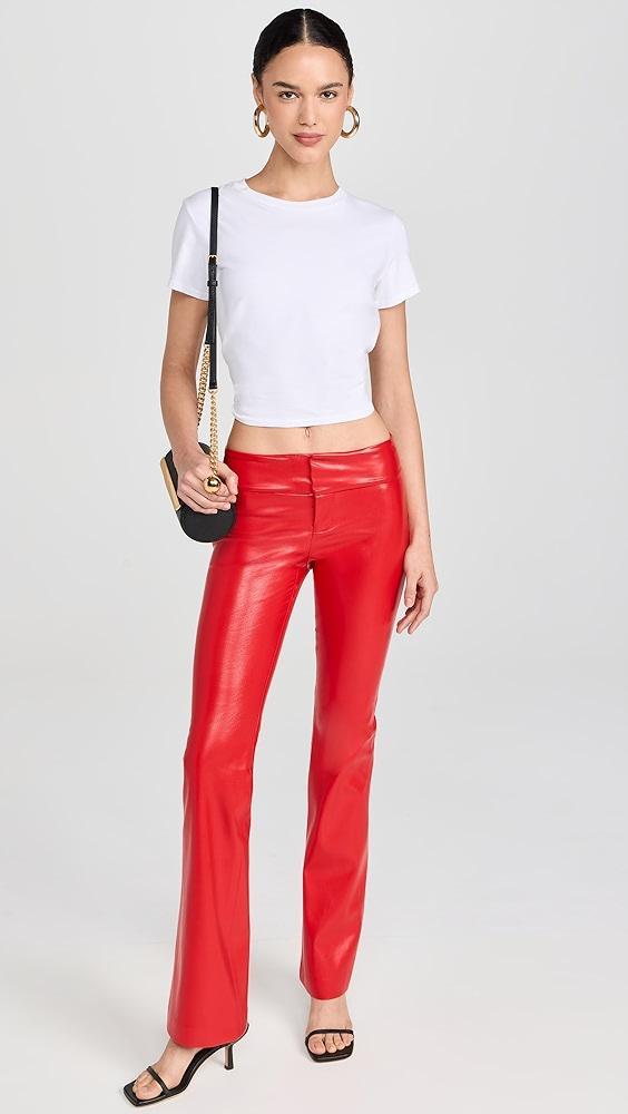 alice + olivia Olivia Vegan Leather Bootcut Pants | Shopbop Product Image