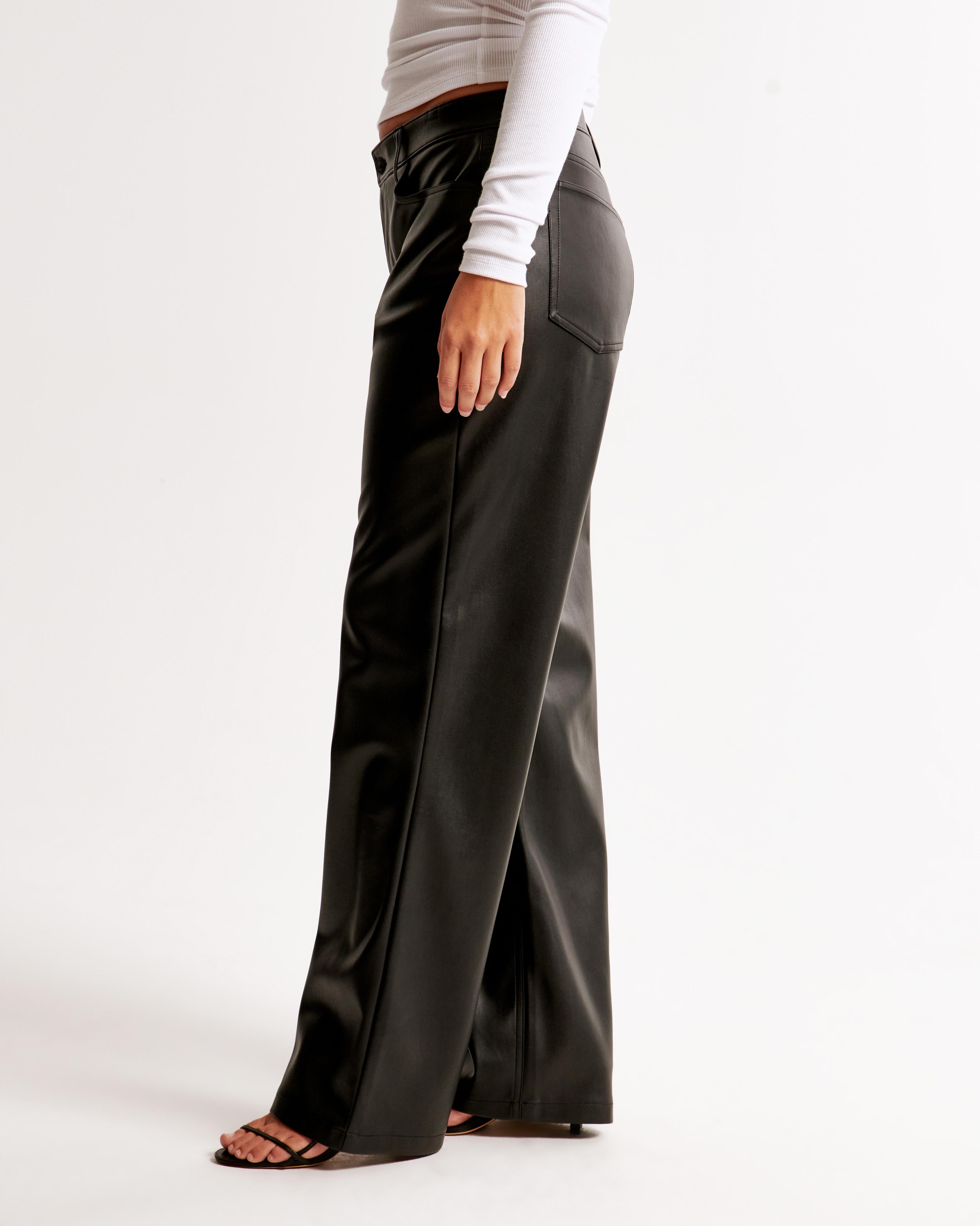 Curve Love Vegan Leather Low Rise Baggy Pant Product Image