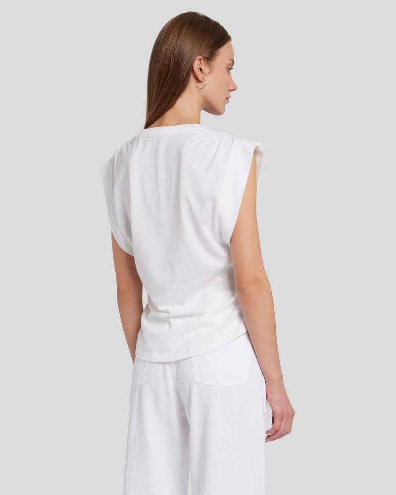 Ruched Sleeveless Tee Product Image