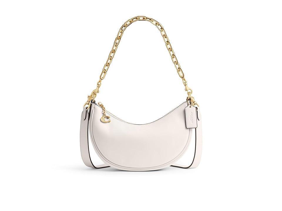 COACH Glovetanned Leather Mira Shoulder Bag with Chain (Chalk) Handbags Product Image