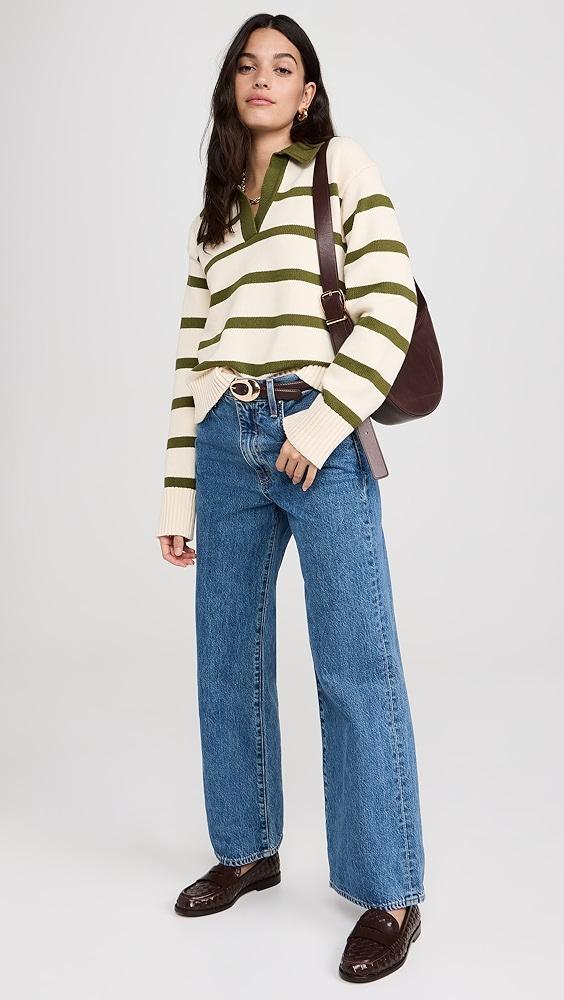 English Factory Striped Collared Sweater | Shopbop Product Image