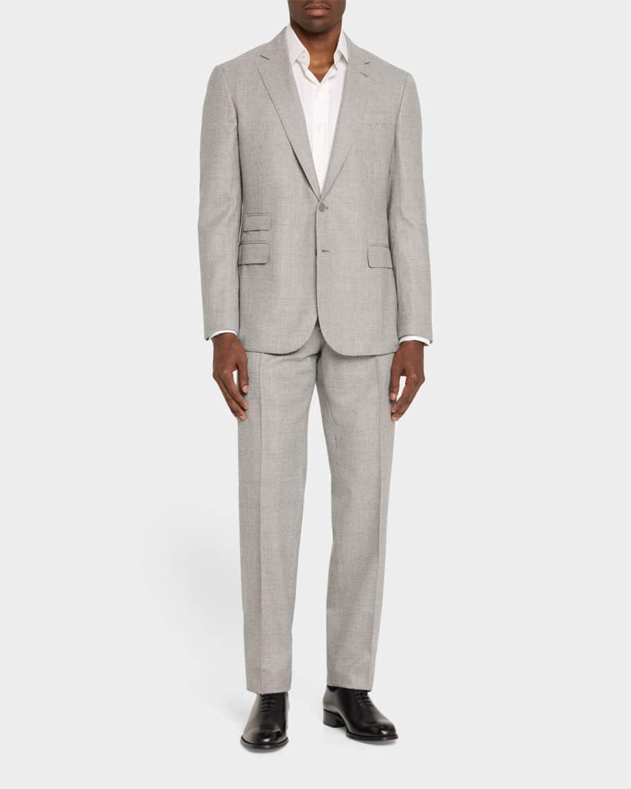 Mens Kent Hand-Tailored Glen Plaid Suit Product Image