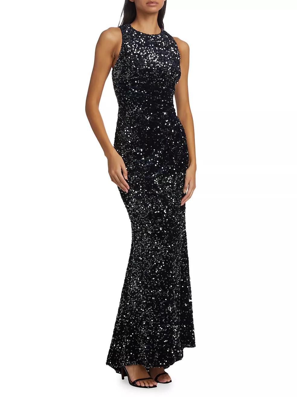 Sequined Racerback Gown Product Image