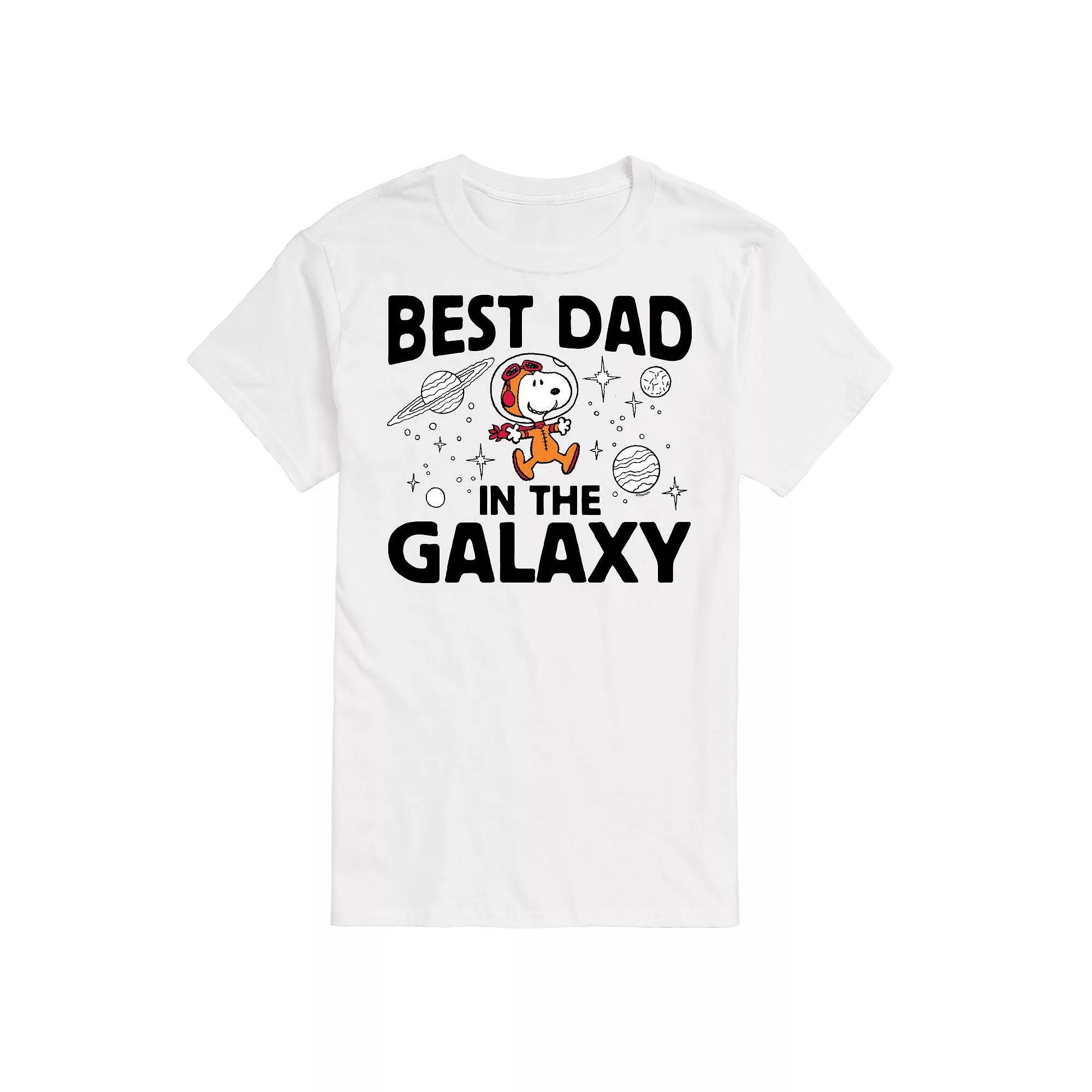 Men's Peanuts Best Dad In The Galaxy Graphic Tee, Size: XXL, Beige Product Image