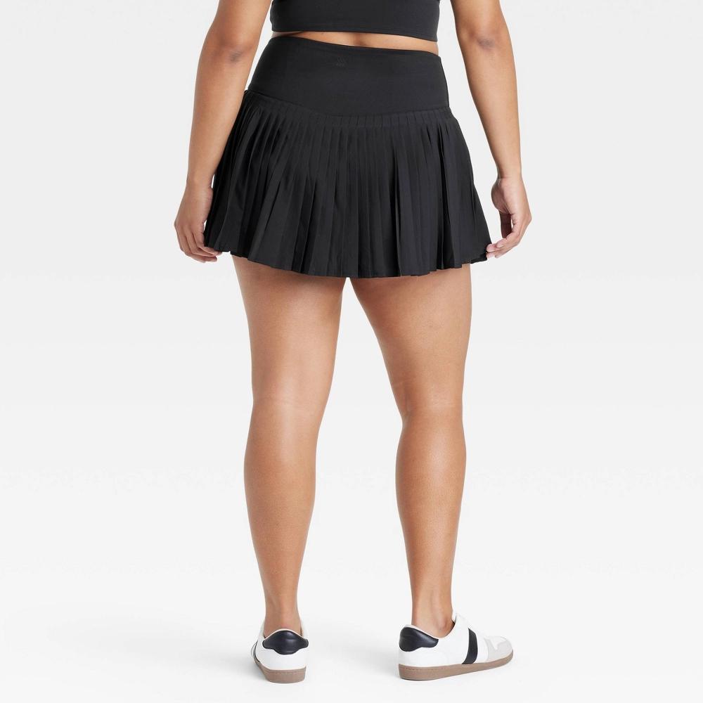 Womens High-Rise Woven Pleated Skort 15.75 - All In Motion Black L Product Image