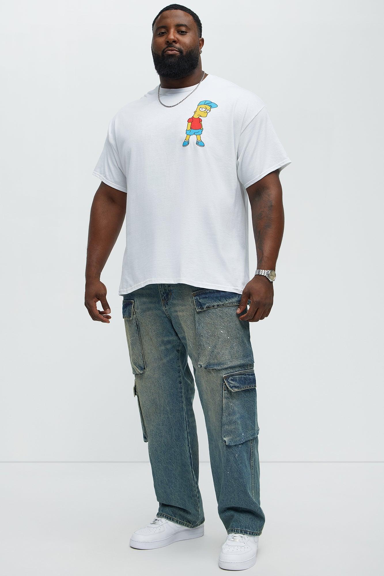The Simpsons Bart Krusty Short Sleeve Tee - White Male Product Image