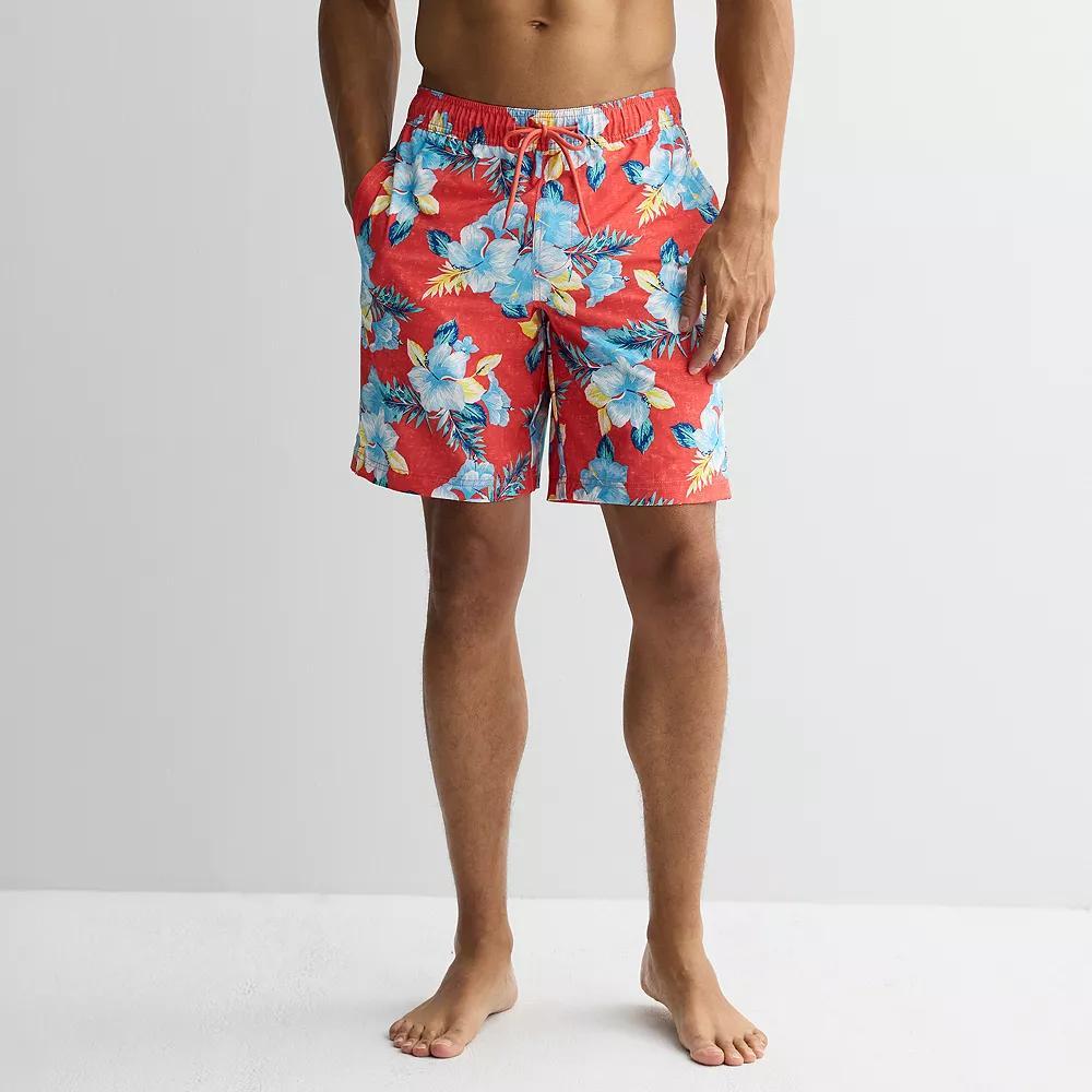 Men's Trinity Coast 9" Swim Trunks, Size: XL 9 INCH, Red Product Image