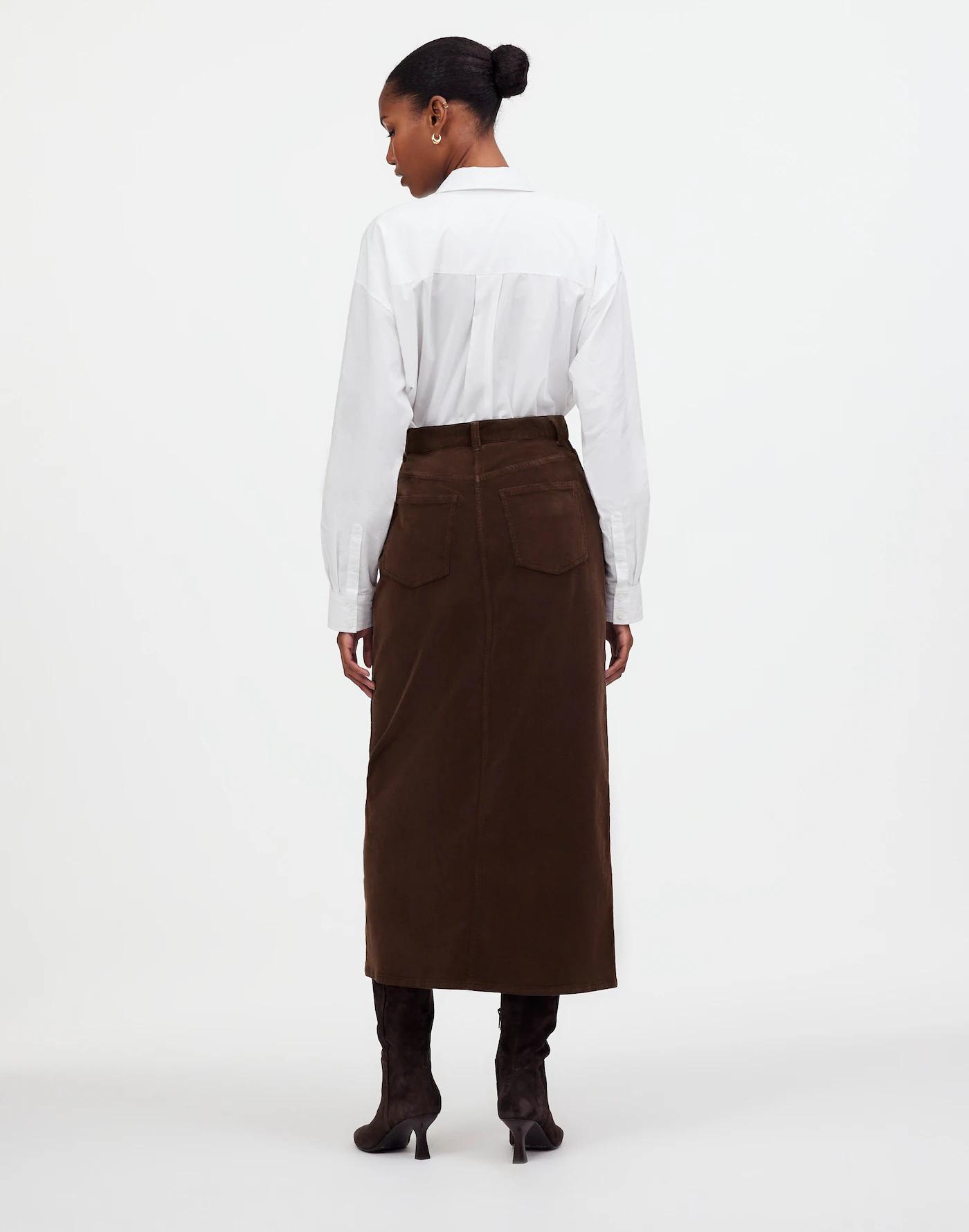 Corduroy Midi Skirt Product Image
