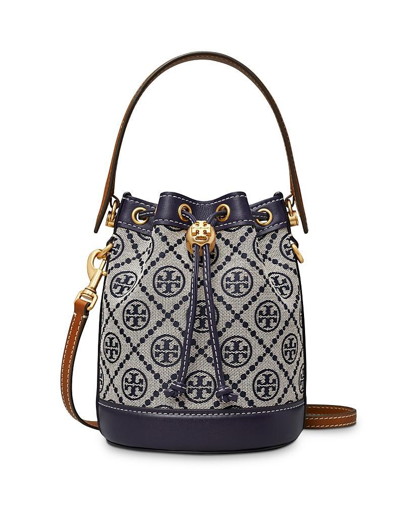 Tory Burch Mini T Monogram Bucket Bag Black One Size Product Image