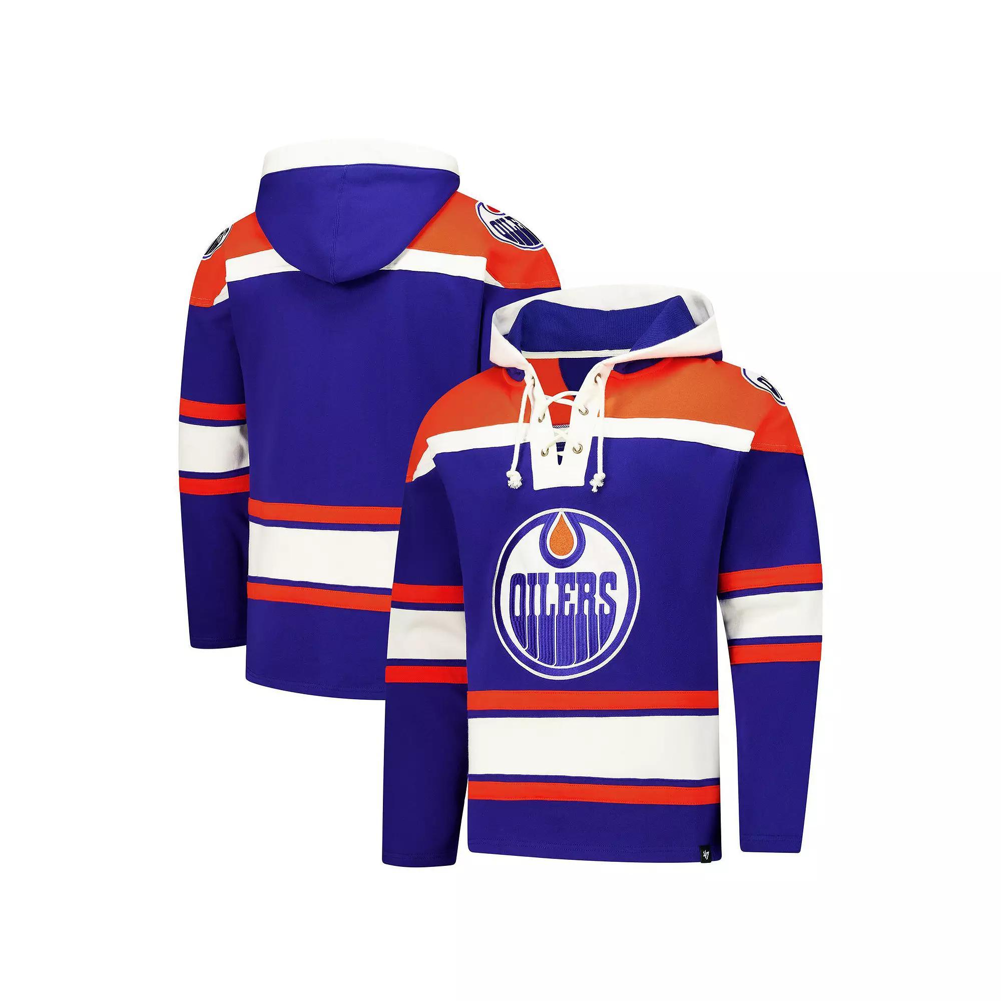 Men's '47 Royal Edmonton Oilers Superior Lacer Pullover Hoodie,  Product Image