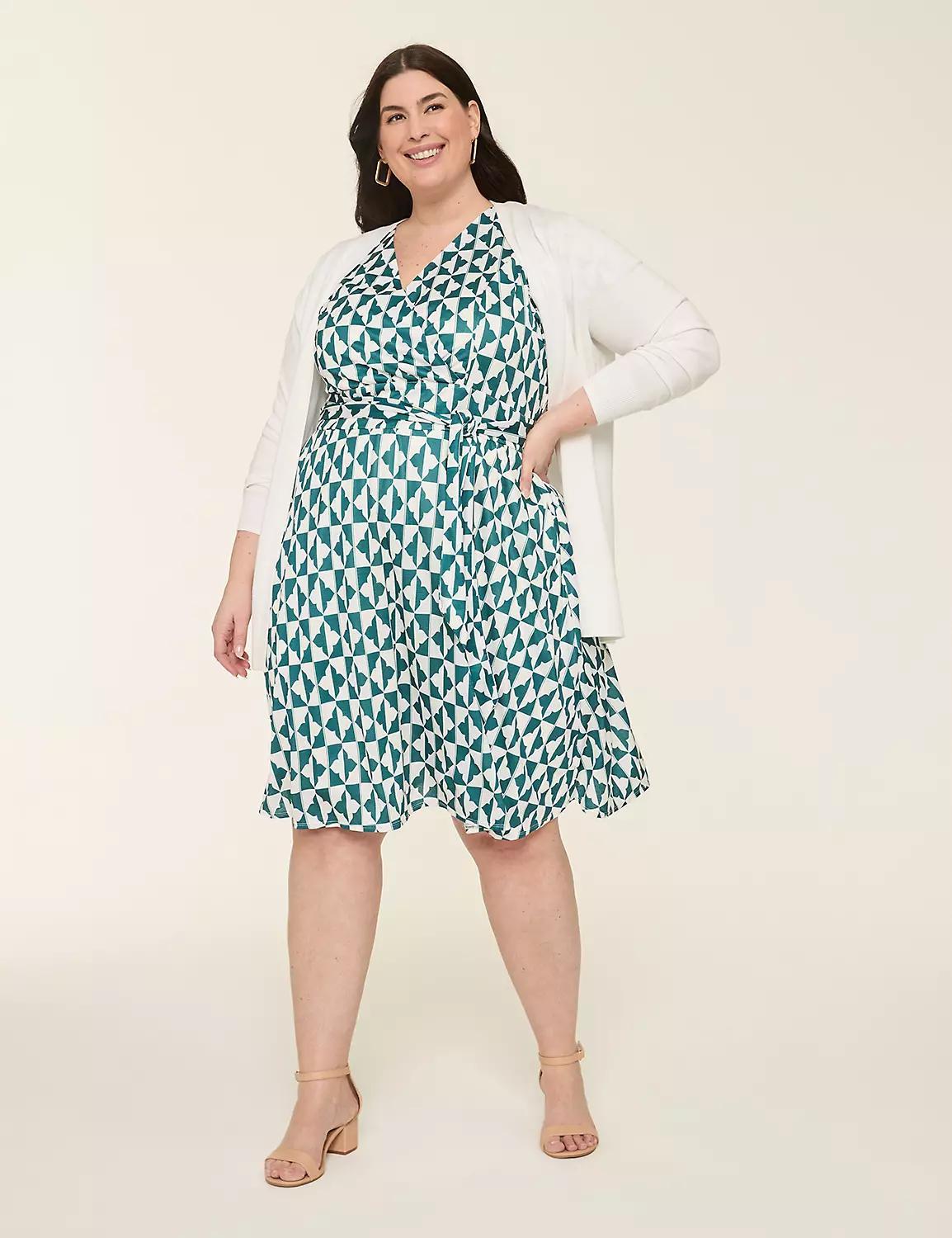 Lena Flutter-Sleeve Knit Dress Product Image