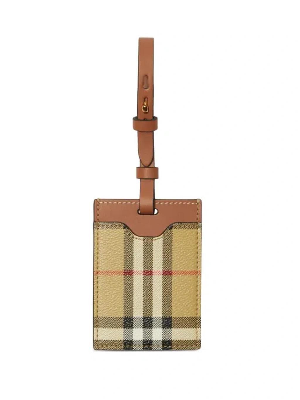 BURBERRY Nameplate Porte Adresse Accessories In Brown Product Image