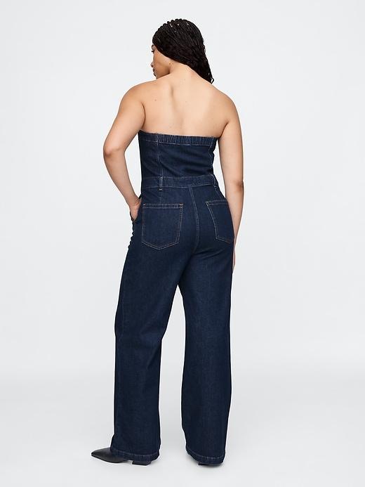 Strapless Denim Jumpsuit Product Image