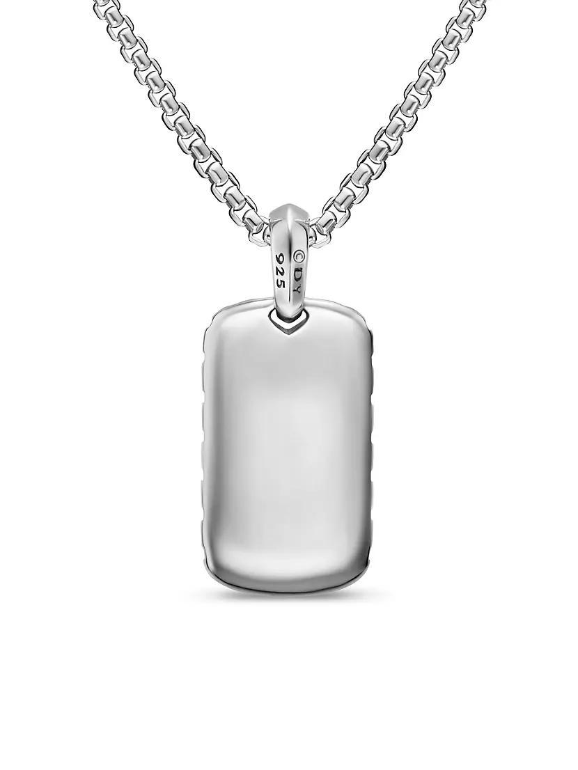 Chevron Tag in Sterling Silver, 27MM Product Image