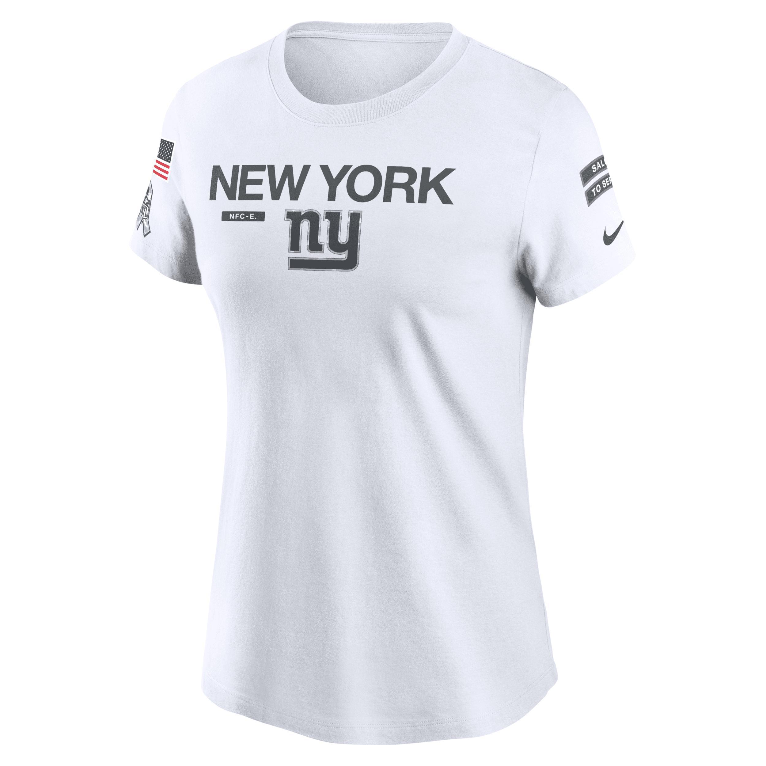 Women's Nike White New York Giants 2024 Salute To Service Legend Performance T-Shirt, Size: 2XL Product Image