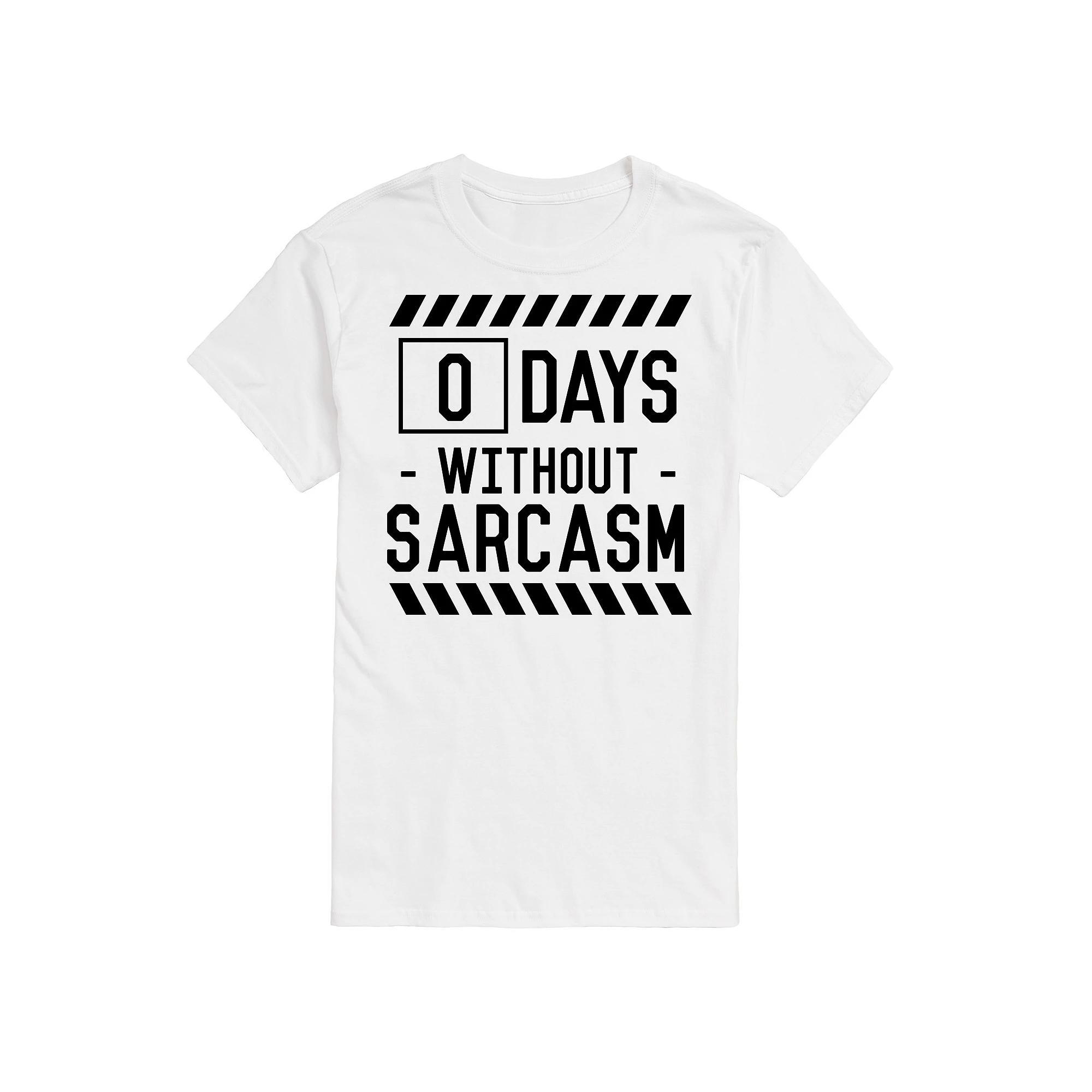 Big & Tall 0 Days Without Sarcasm Tee, Men's, Size: XXL Tall, White Product Image