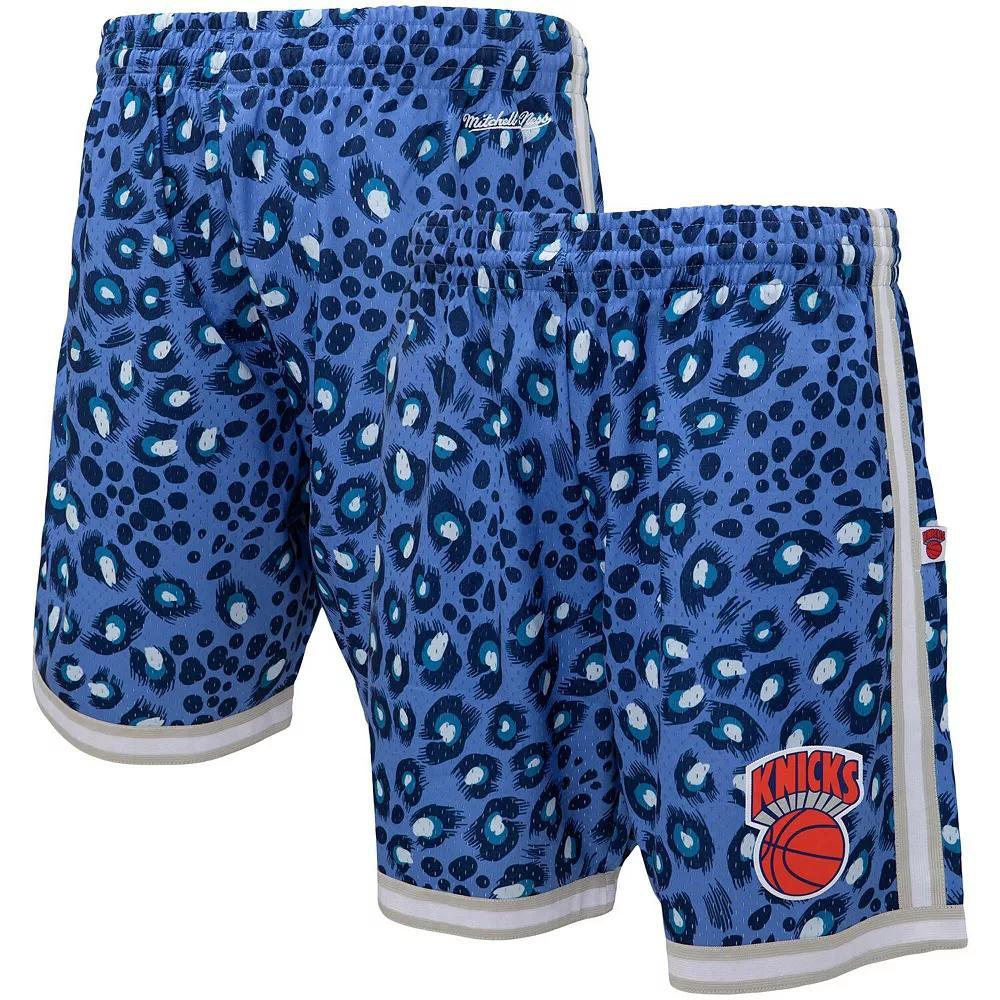 Men's Mitchell & Ness x Uninterrupted Blue/White New York Knicks Hardwood Classics Swingman Shorts,  Product Image