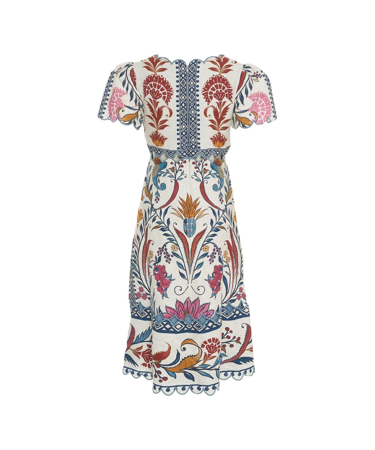 Maxi dress with print and cut-outs Product Image