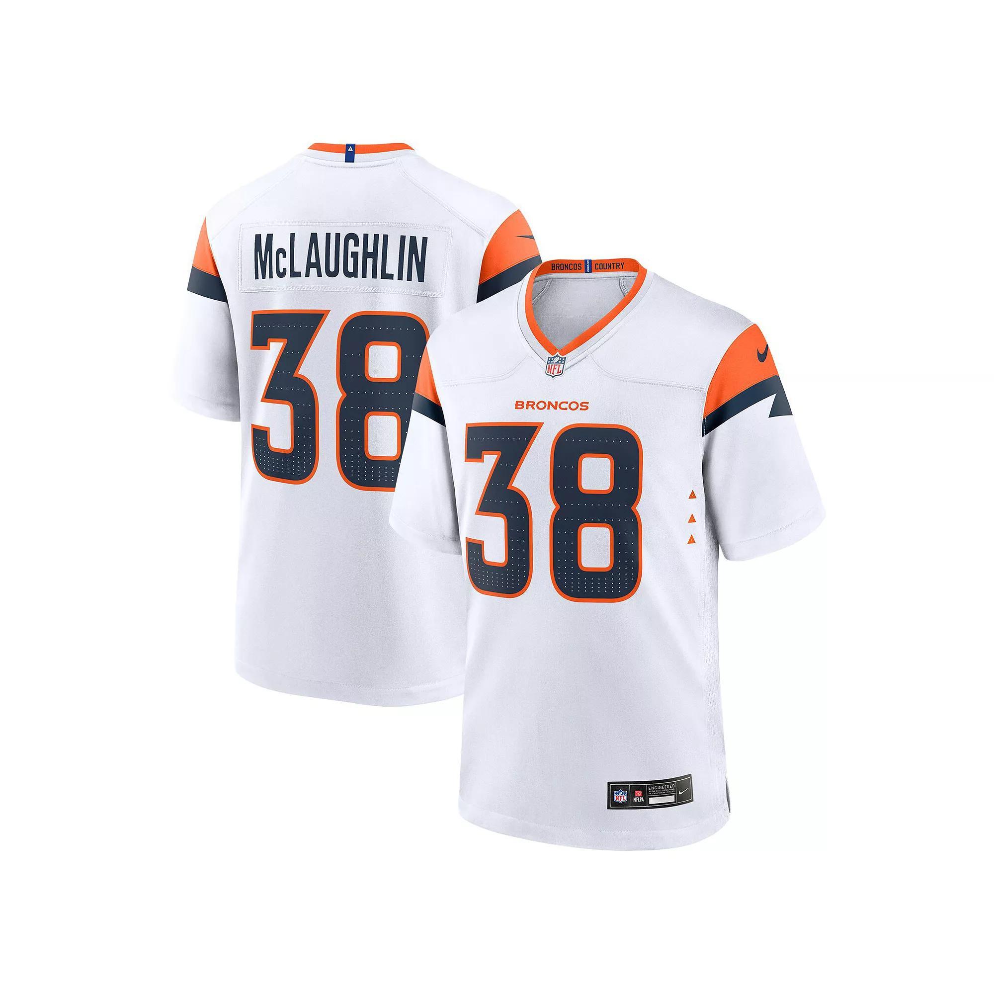 Men's Nike Jaleel McLaughlin  White Denver Broncos Game Jersey, Size: 2XL Product Image