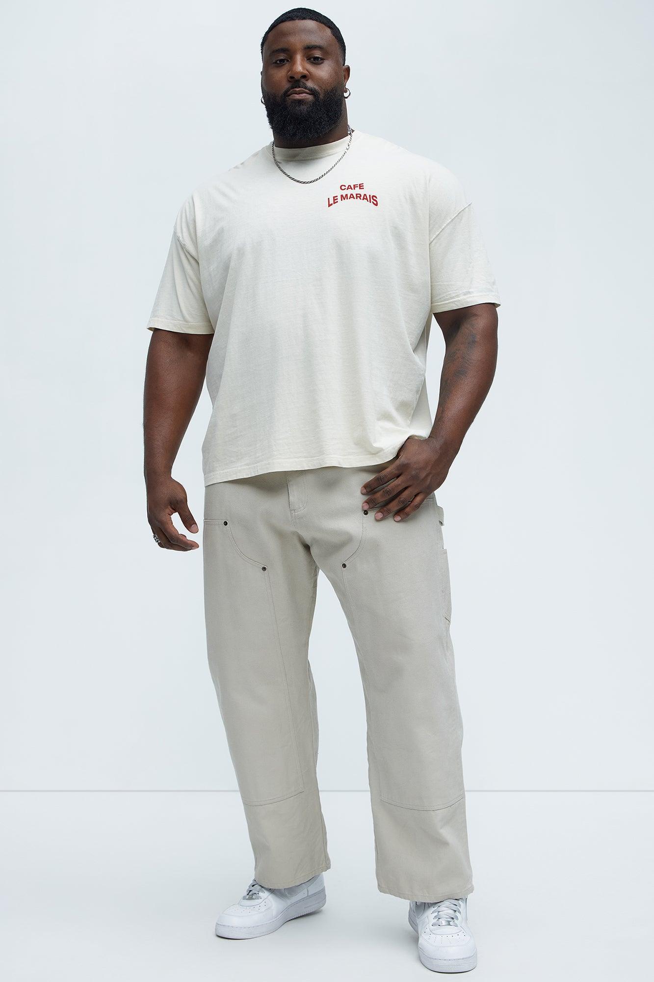 Cafe Le Marais Oversized Short Sleeve Tee - Cream Product Image