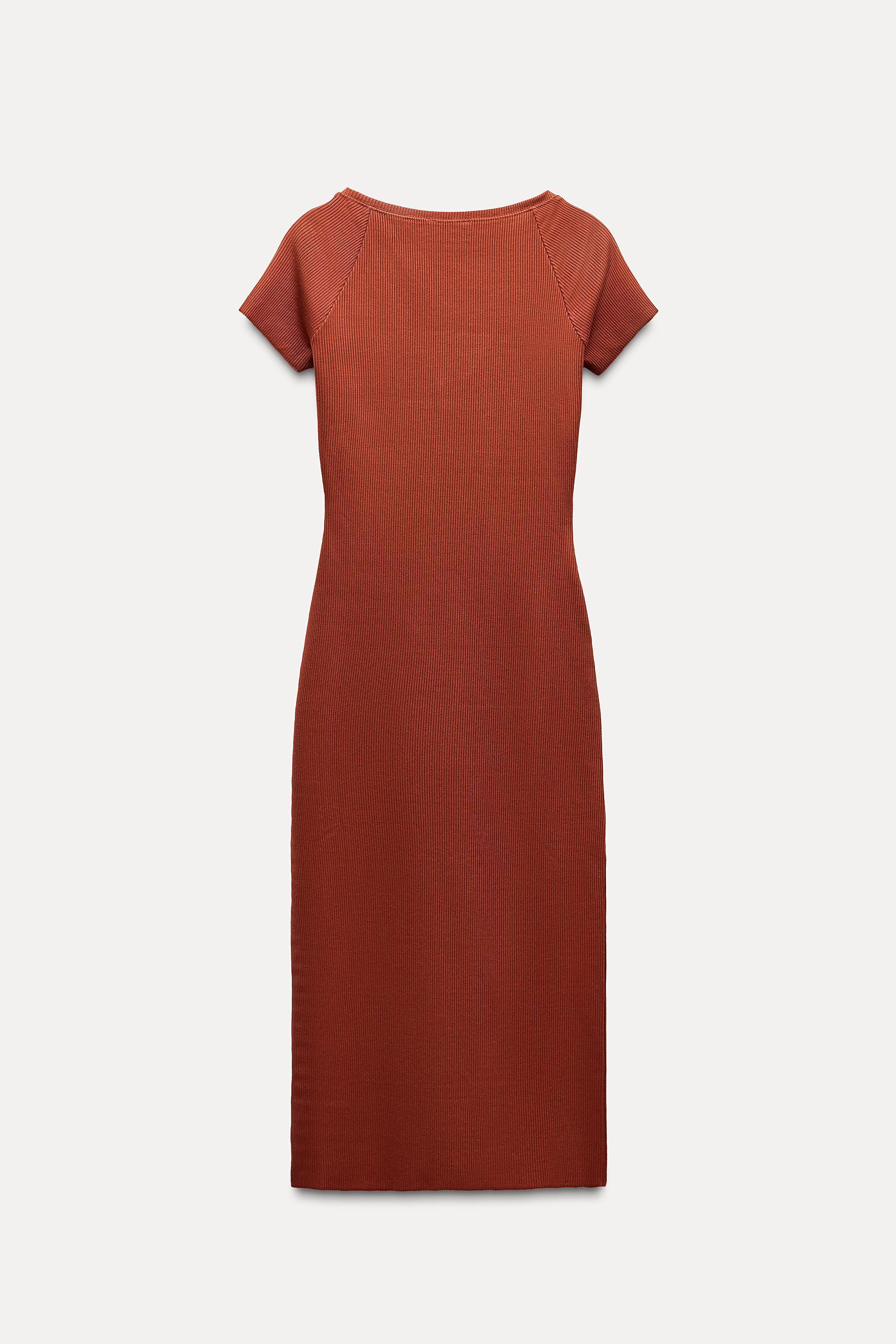 RIBBED MIDI DRESS Product Image