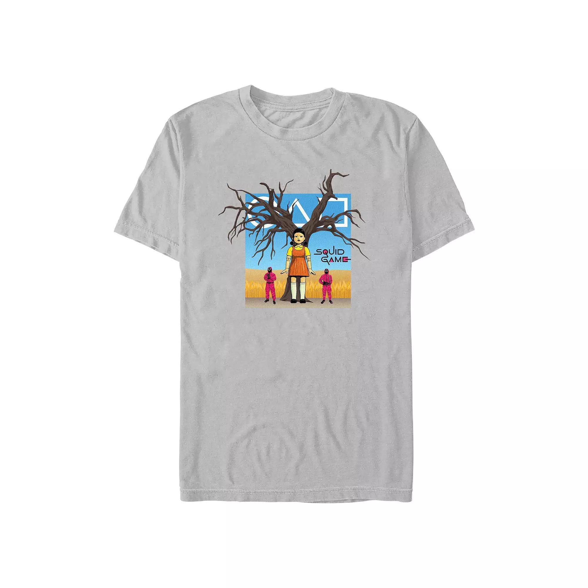 Men's Squid Game Red Light Green Light Graphic Tee, Size: XXL, Silver Product Image