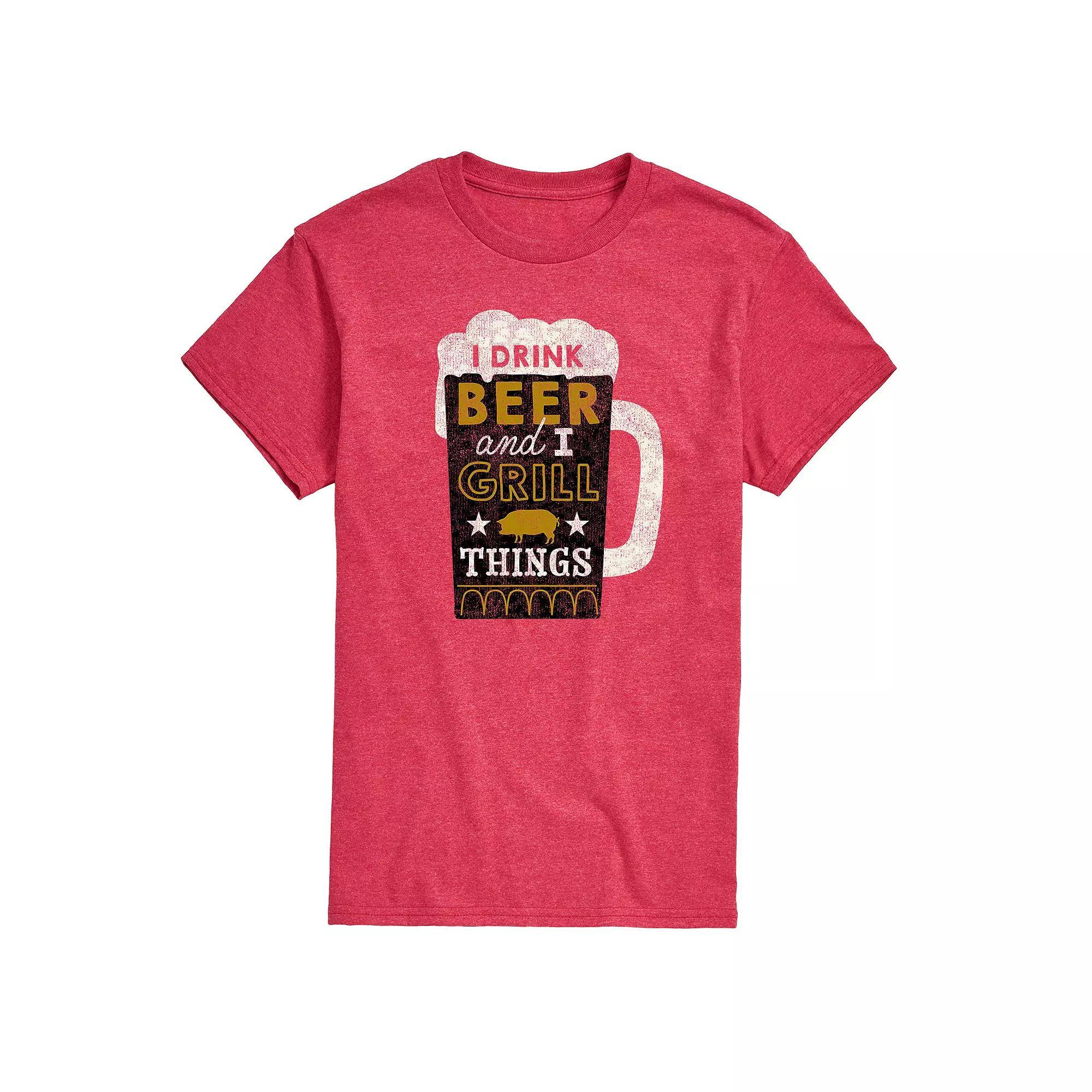 Men's I Drink Beer Grill Things Graphic Tee,  Product Image