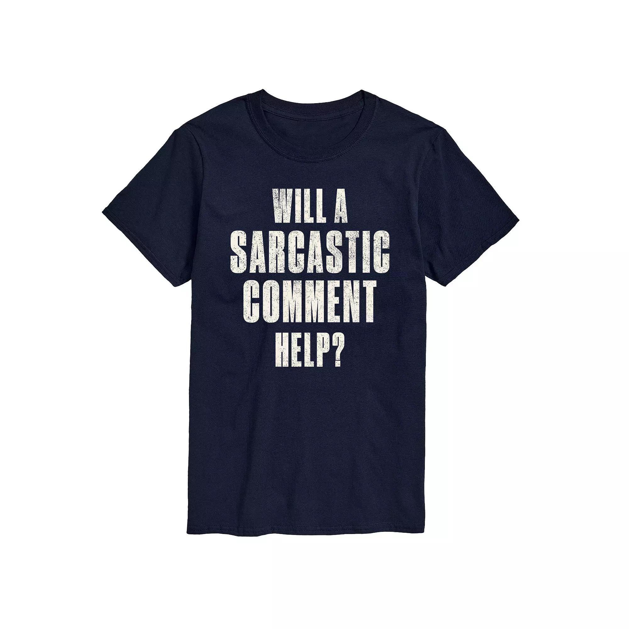Big & Tall Sarcastic Comment Help Graphic Tee, Men's,  Product Image