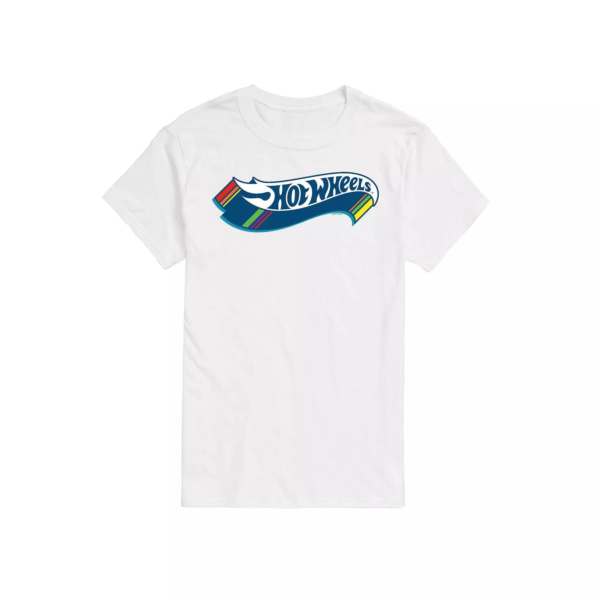 Big & Tall Hot Wheels Flame Logo Graphic Tee, Men's, Size: XL Tall, White Product Image