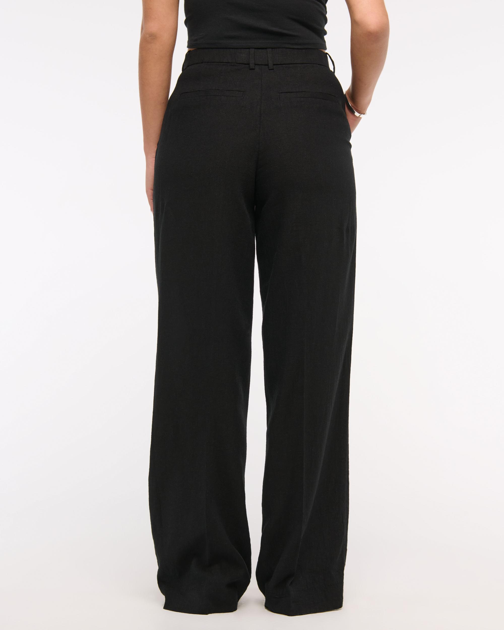Curve Love Tailored Linen-Blend Wide Leg Pant Product Image