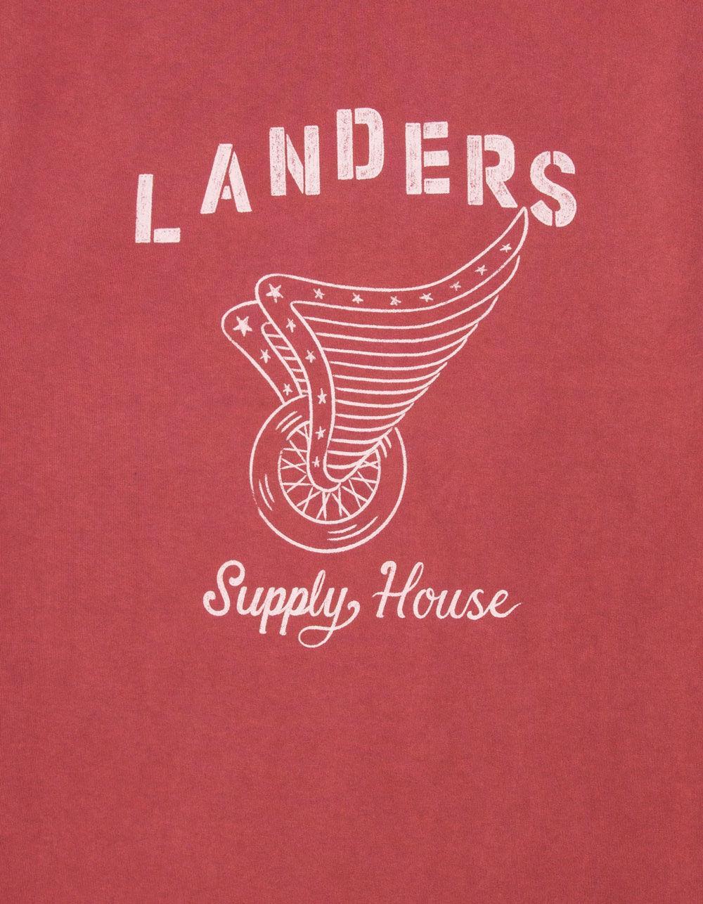 LANDERS SUPPLY HOUSE Motor City Mens Tee - RED Product Image