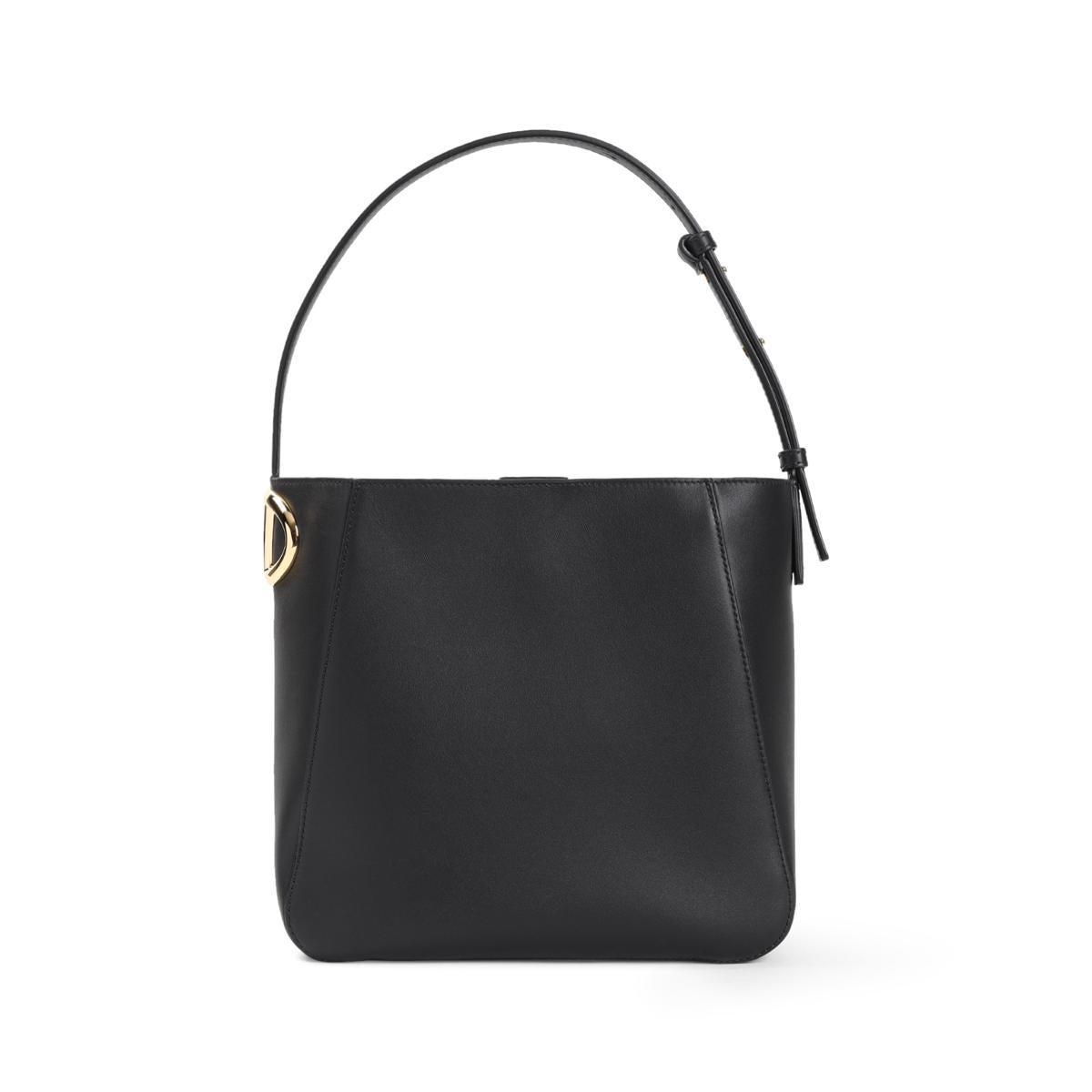 VALENTINO GARAVANI Womens Nero Vlogo Top-handle Leather Bucket Bag Product Image